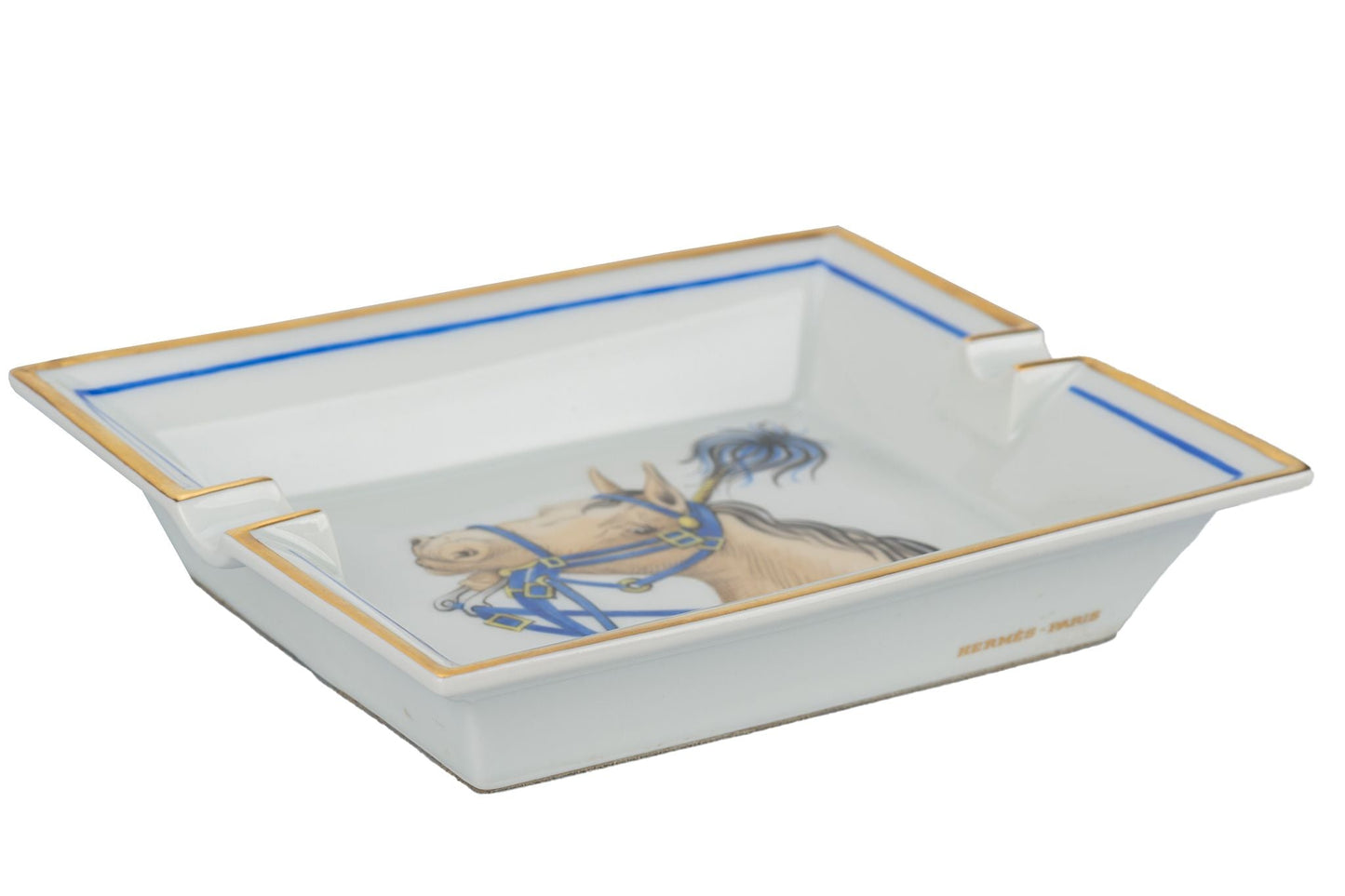 Hermes "Paris Cheval" Porcelain Ashtray