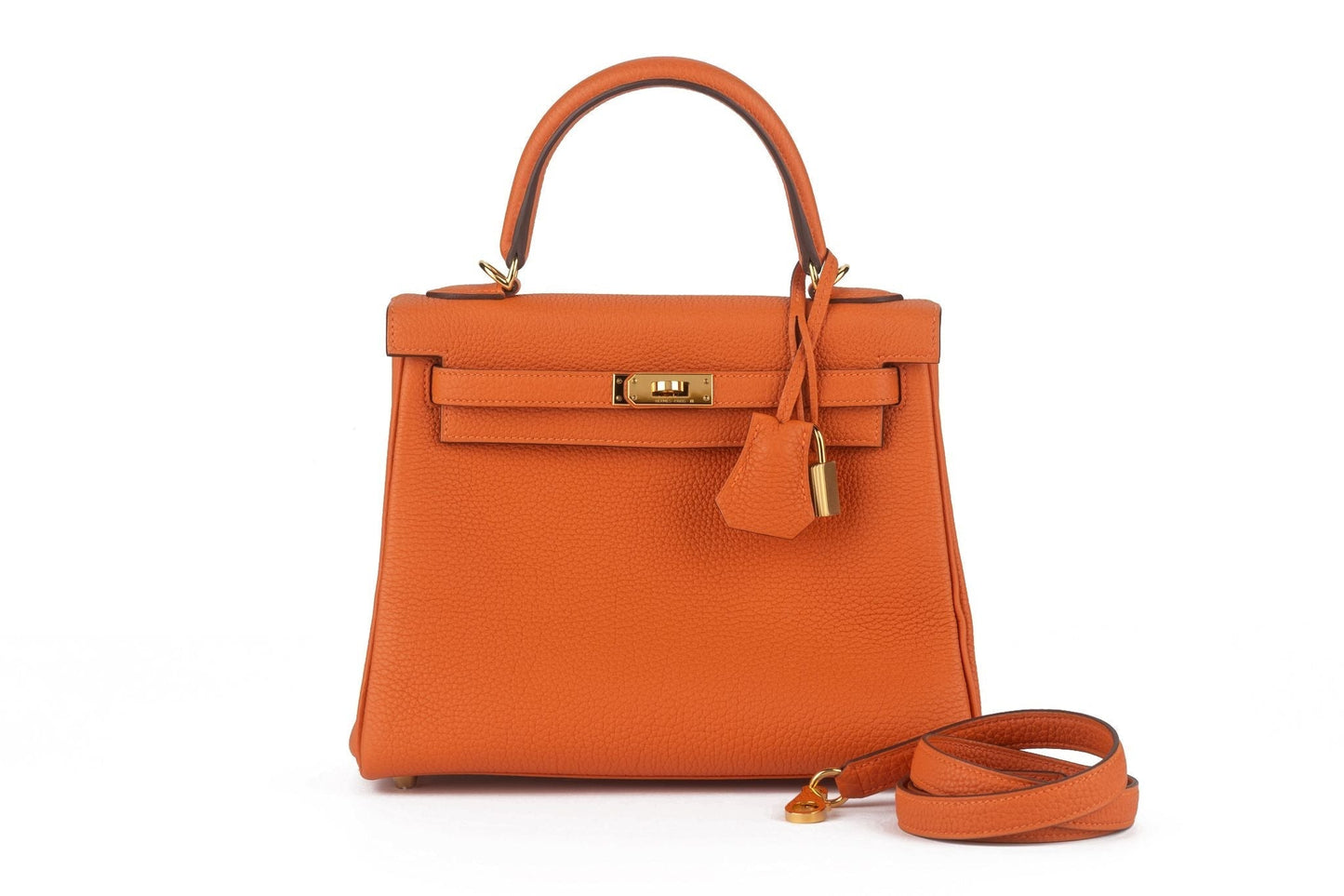 Hermes Kelly 25 Retournè Orange Togo