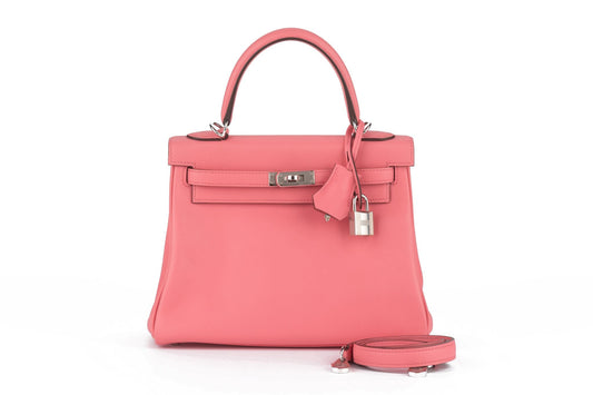 Hermes Kelly 25 Retourne Swift Rose Etè