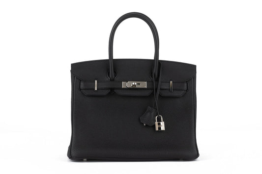 Hermes Birkin 30 Black Togo Palladium
