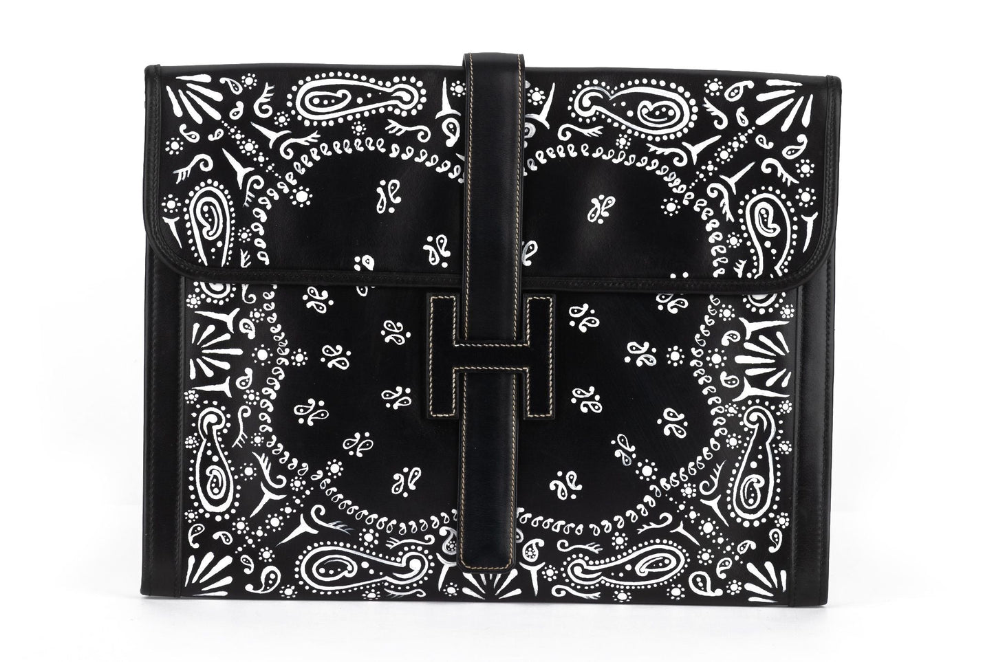 Hermes Black Box Jige Clutch Bandana Bag