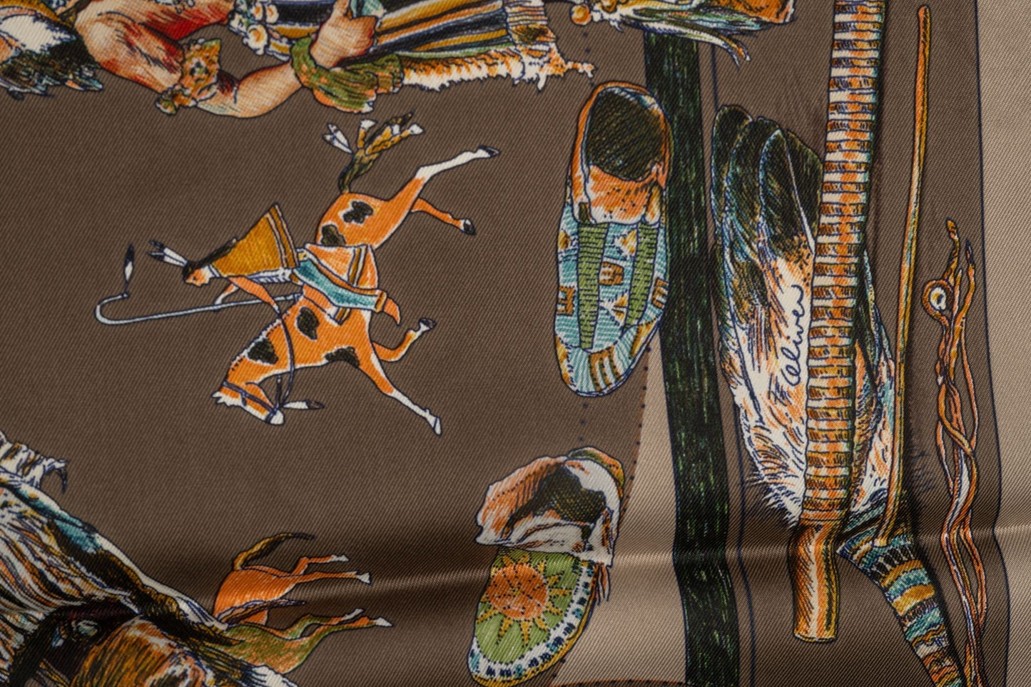 Hermes "Les Danses Des Indiens" Scarf