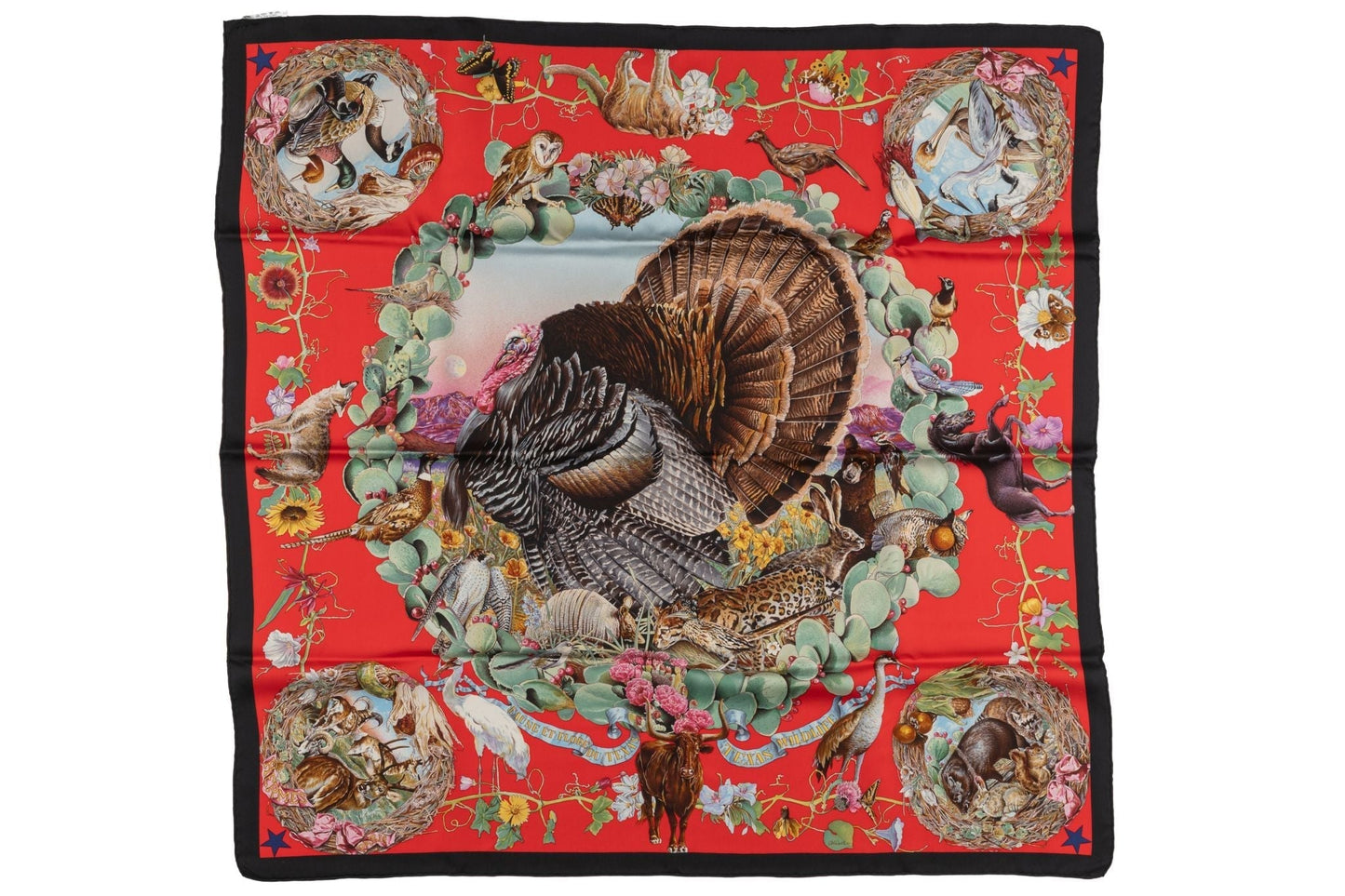 Hermes Faune et Flora du Texas Scarf
