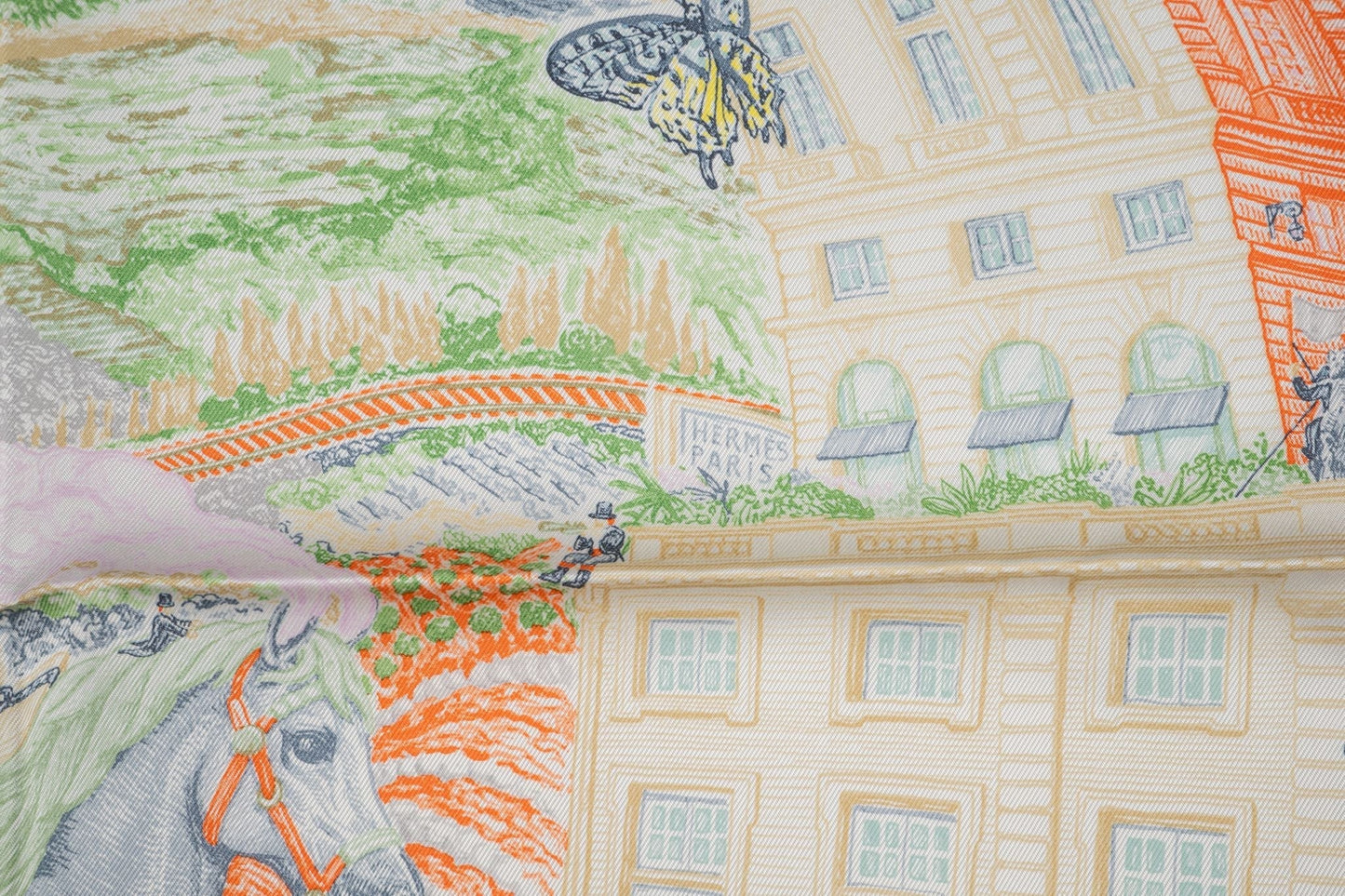 Hermes "Les Folies du Faubourg" Scarf NB