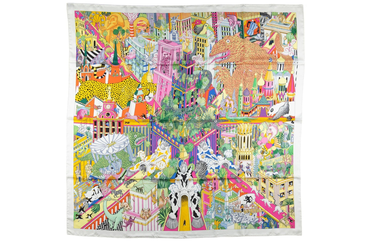 Hermes "Animapolis" Silk Shawl NEW
