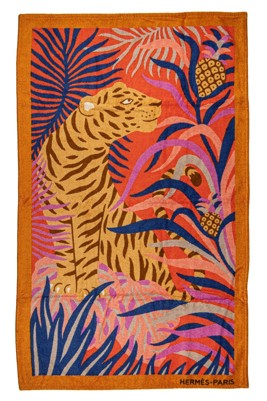 Hermes Tigre a l'Ananas Beach Towel