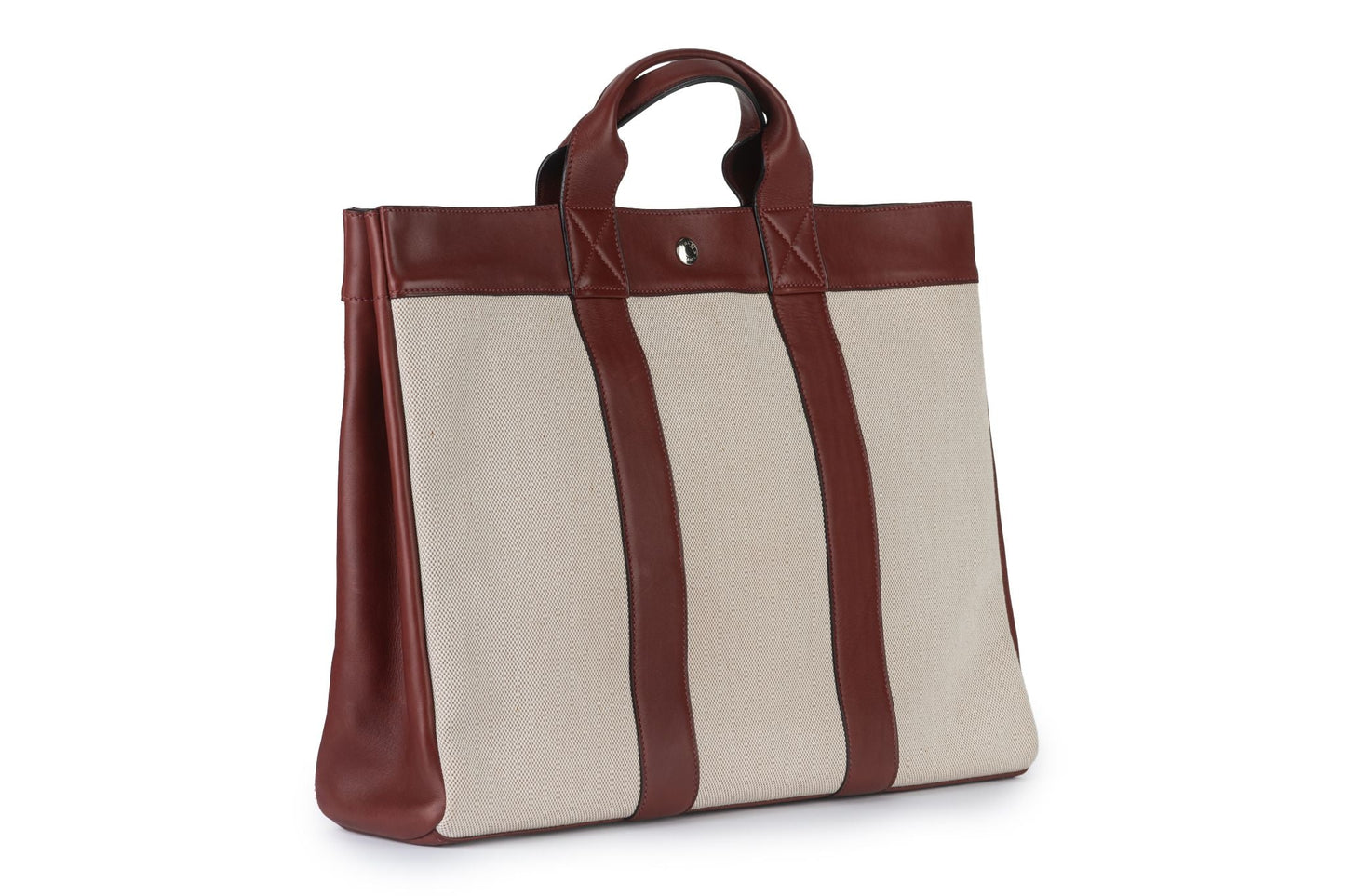 Hermes Deauville Red & Ivory Tote MM