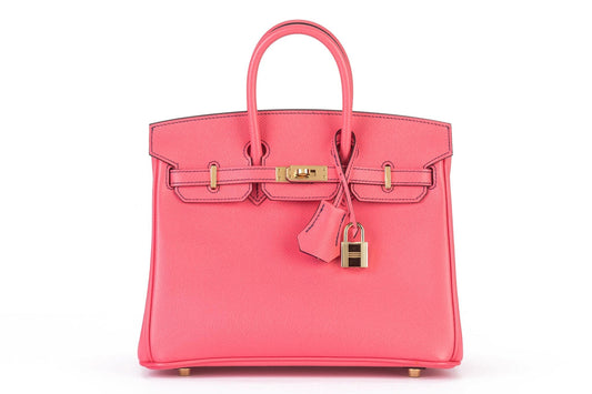 Hermes Birkin 25 Verso Epsom Rose d'Etè