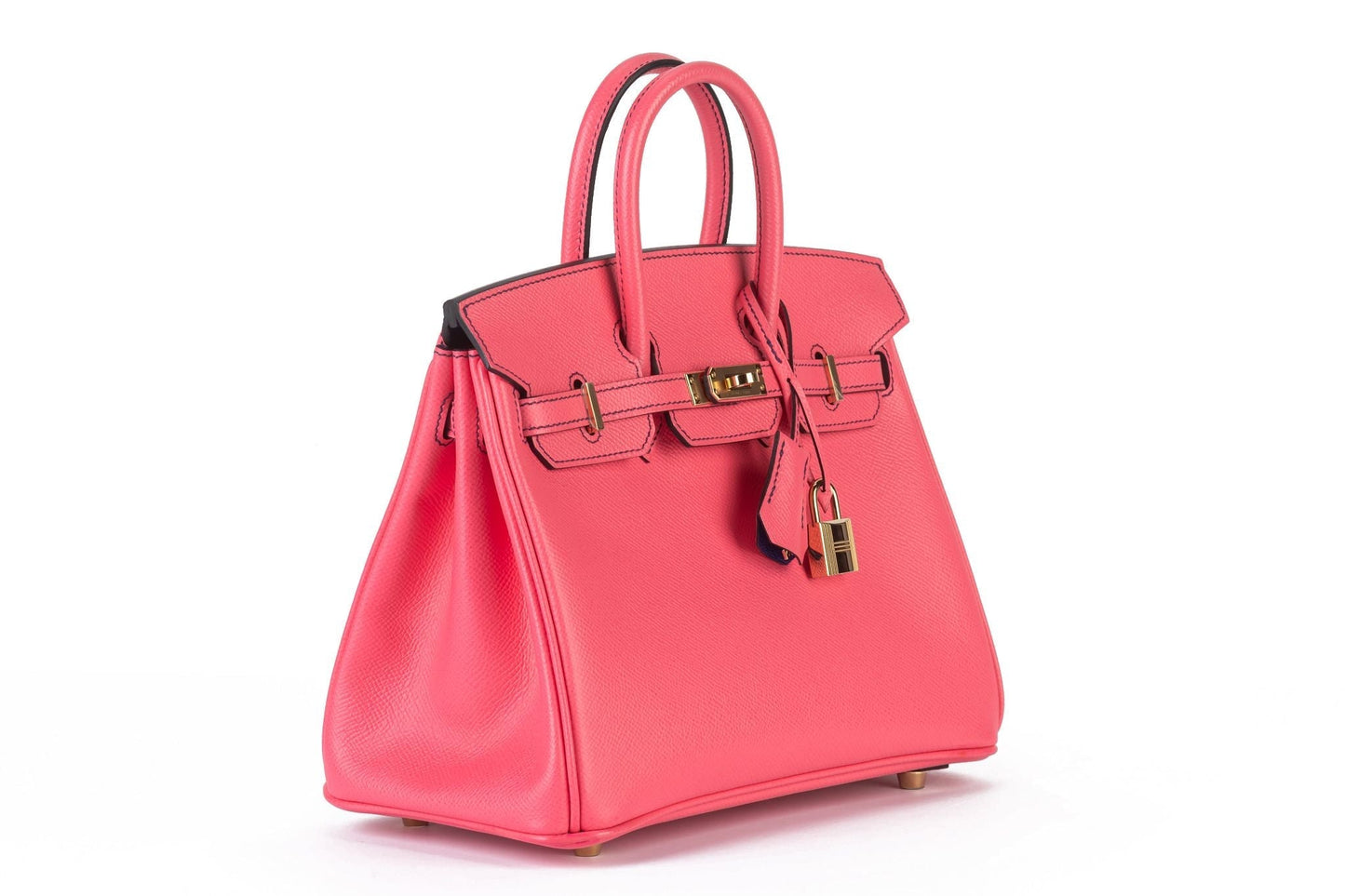 Hermes Birkin 25 Verso Epsom Rose d'Etè
