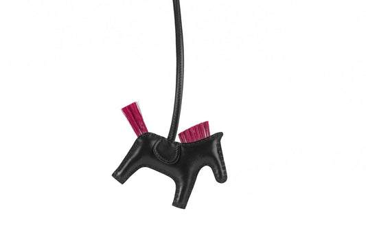 Hermes NIB Black Rodeo PM Grigri Charm
