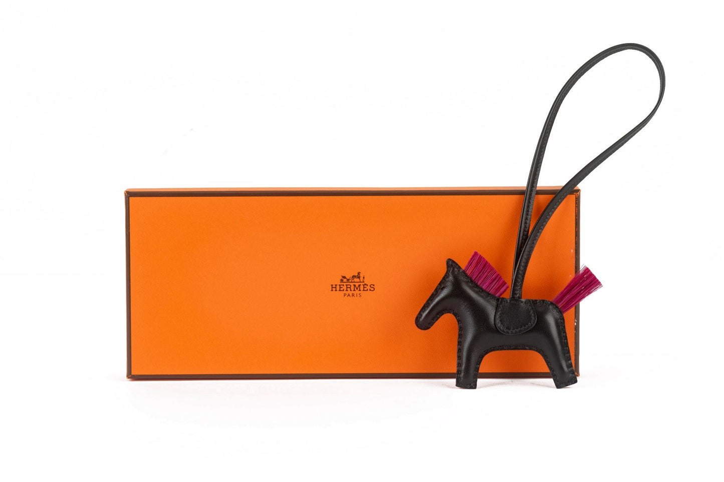 Hermes NIB Black Rodeo PM Grigri Charm