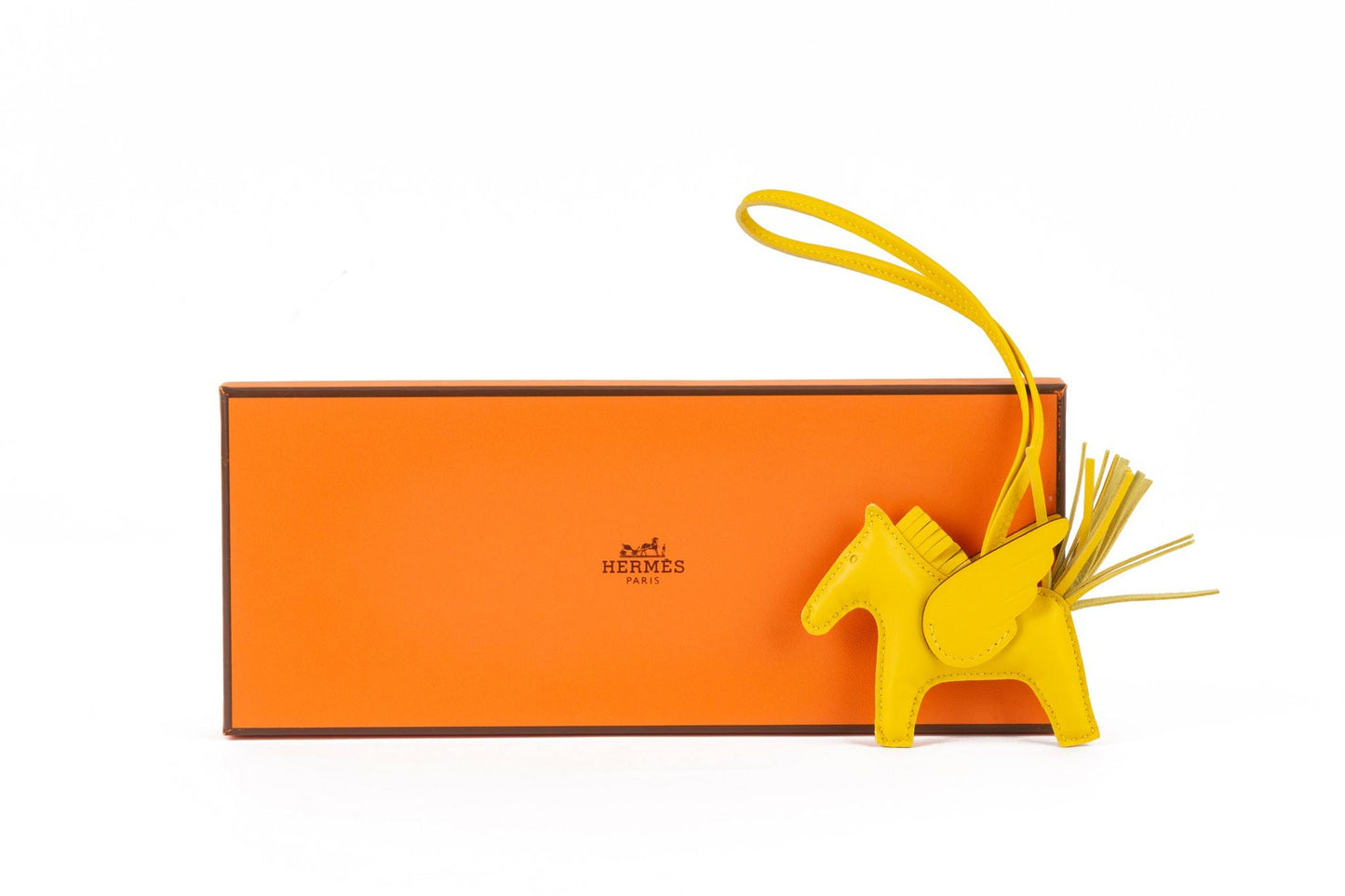 Hermes NIB Pegase Jaune Rodeo Charm