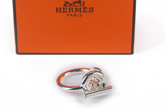 Hermes Sterling Silver GM Croisette Ring
