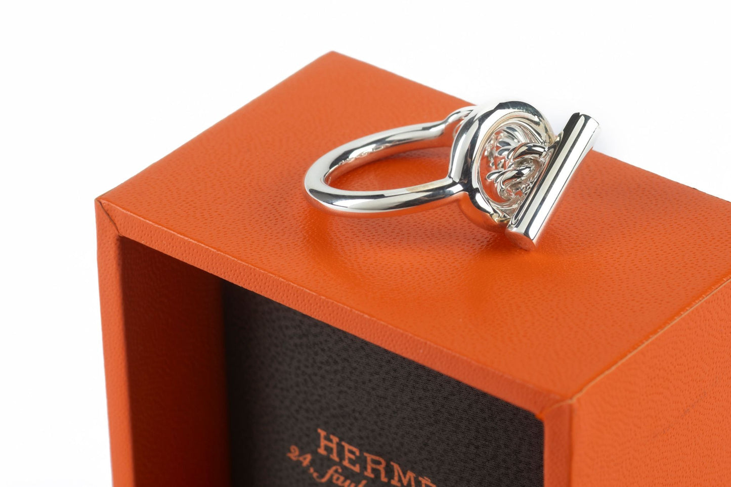 Hermes Sterling Silver GM Croisette Ring