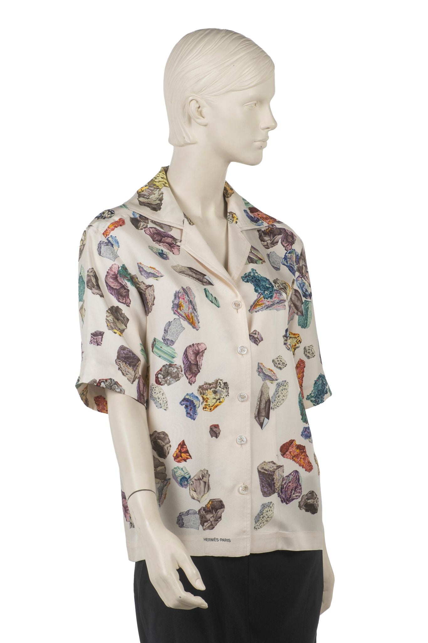 Hermes "Mineraux Geo Rock" Silk Shirt
