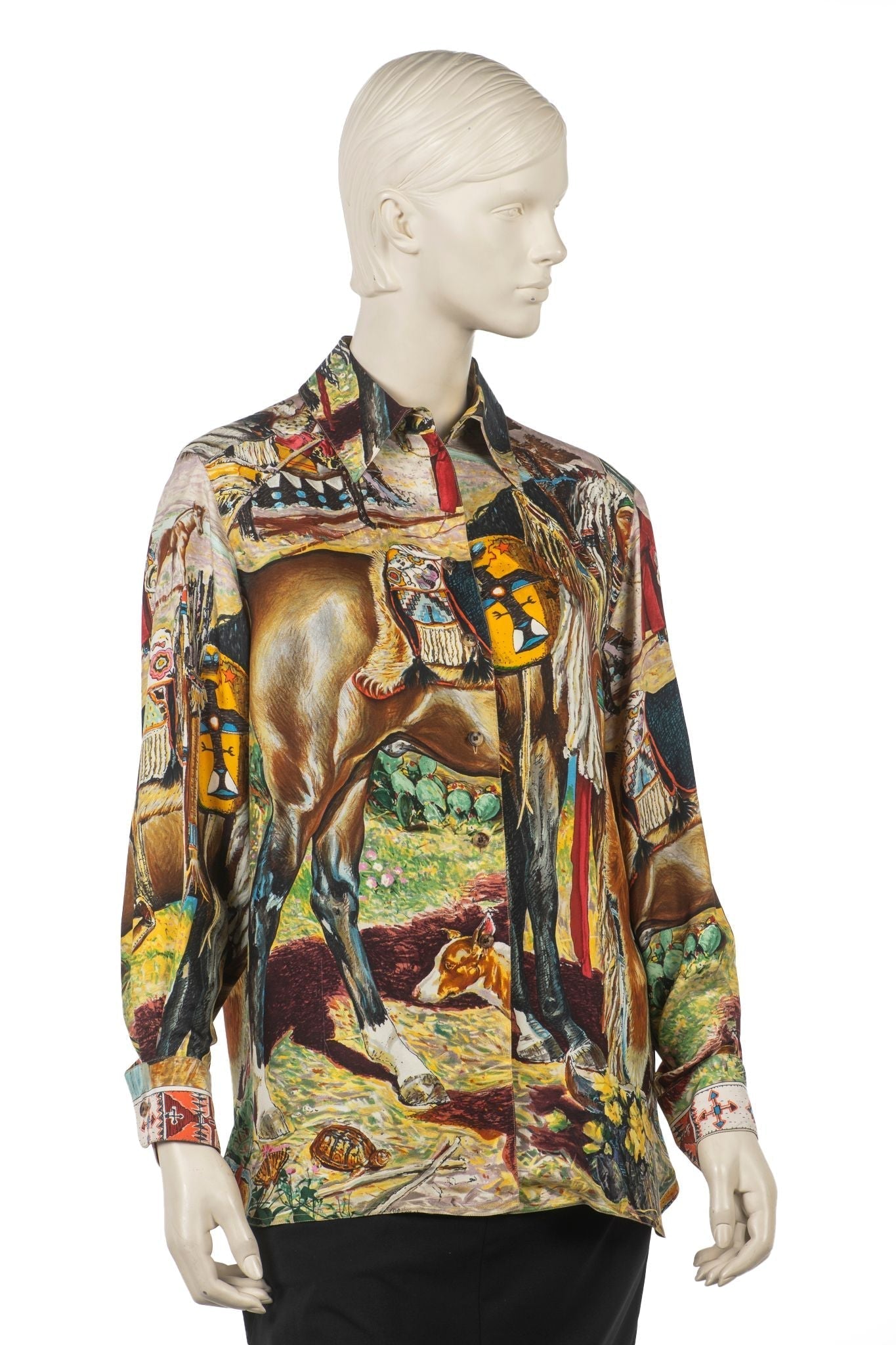 Hermes "Les Cheyennes" Silk Shirt