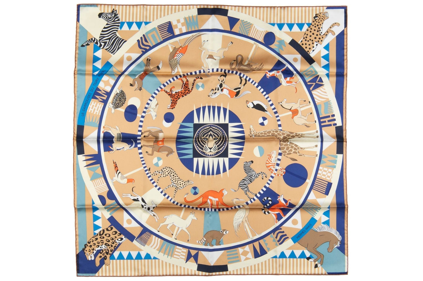 Hermes "Le carro l du tigre" scarf NB