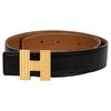 Hermes Reversible Gold & Black H Belt