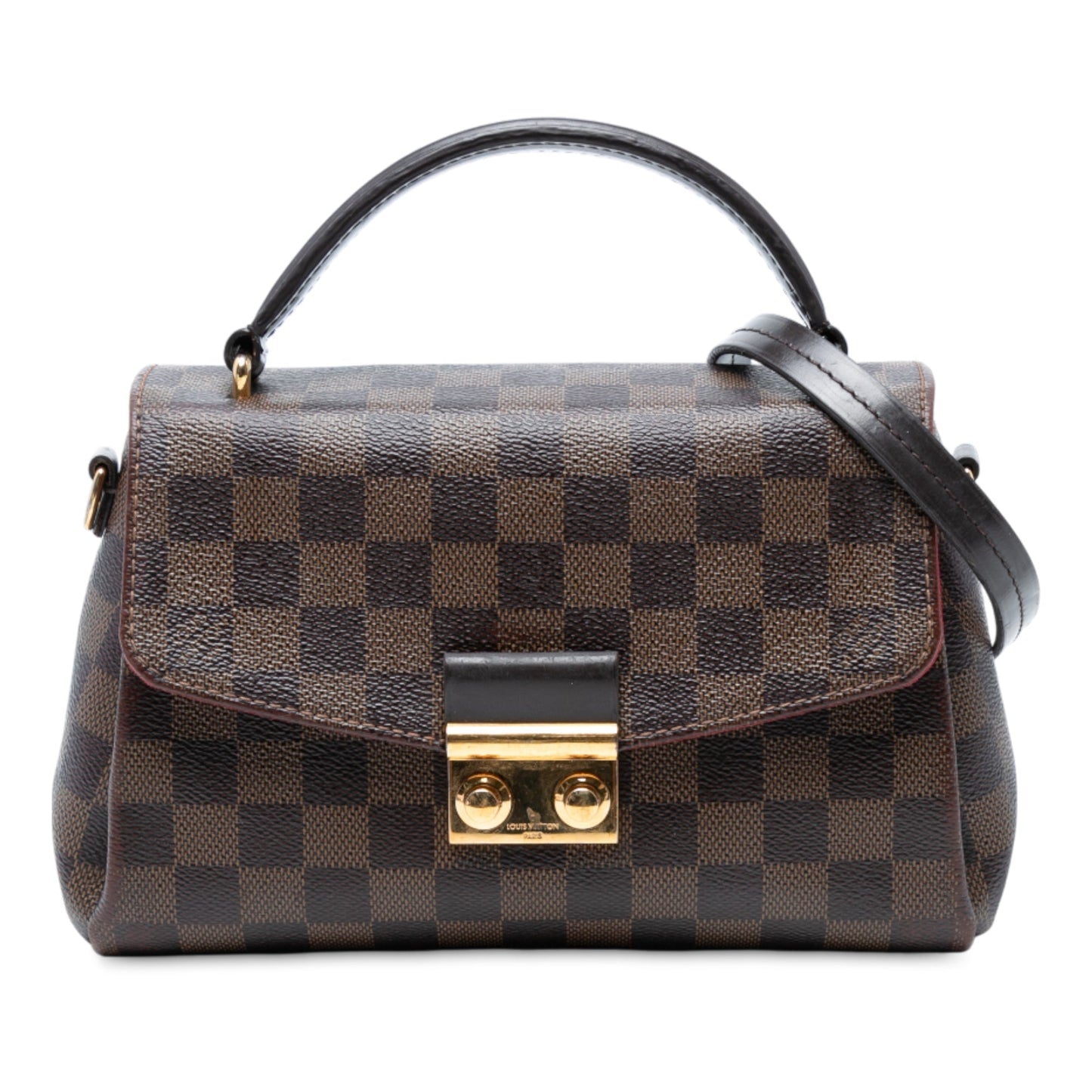 Brown Louis Vuitton Damier Ebene Croisette Satchel