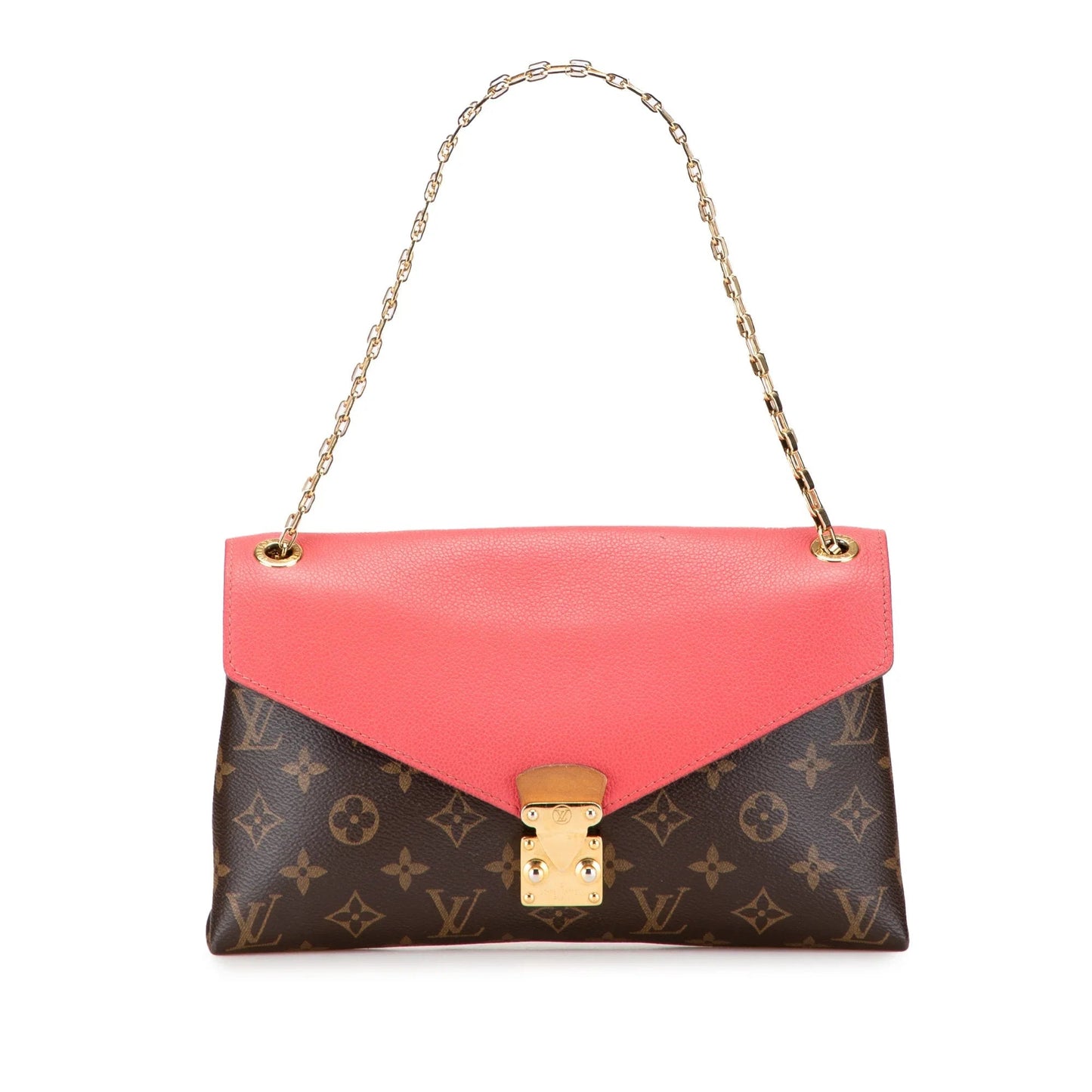 Brown Louis Vuitton Monogram Pallas Chain Shoulder Bag