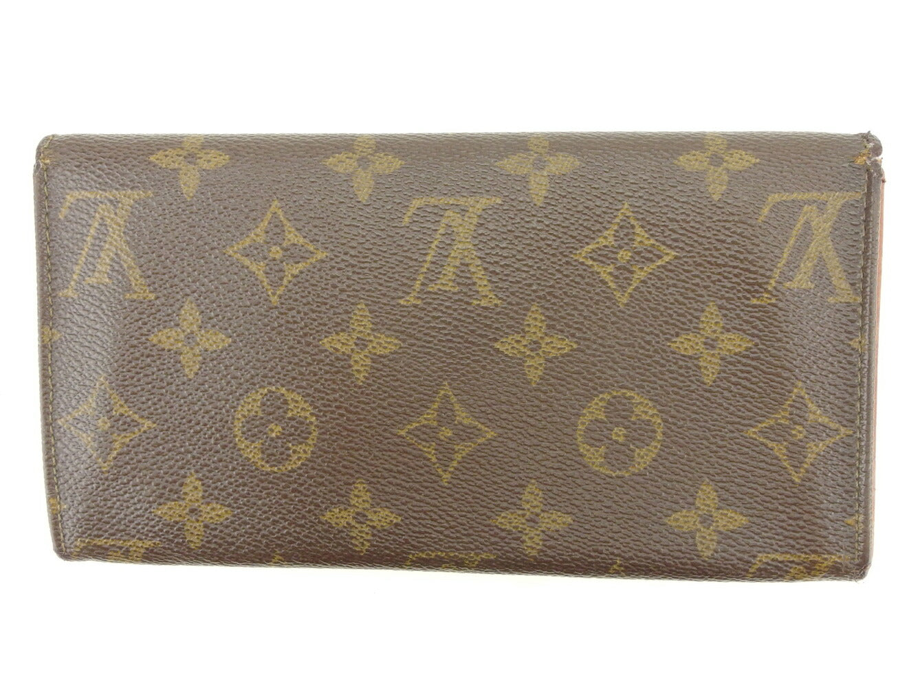 LOUIS VUITTON Long Wallet Purse M61724 Brown Pochette Porto MonÃ©credi