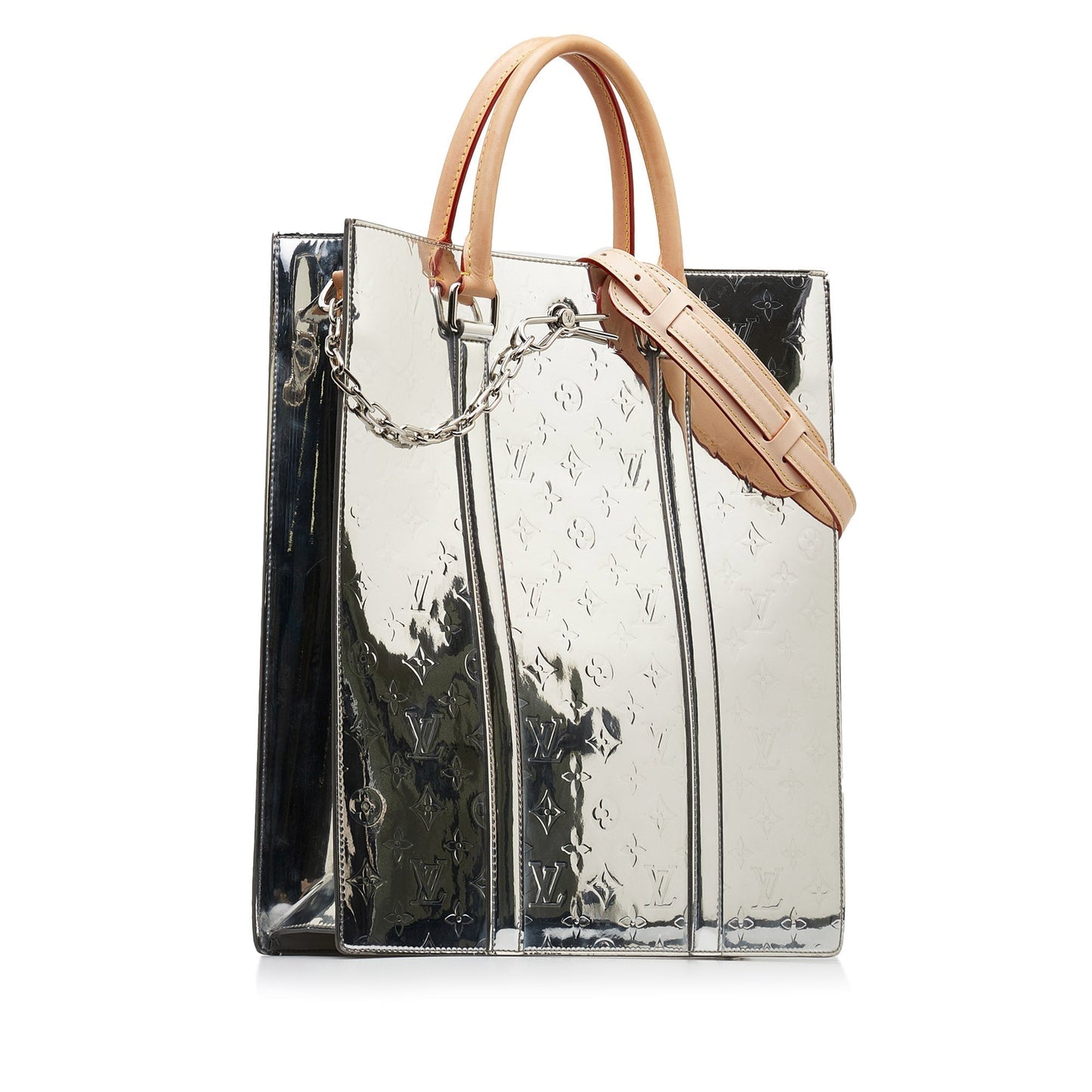 LOUIS VUITTON Monogram Vernis Miroir Sac Plat Satchel Handbag