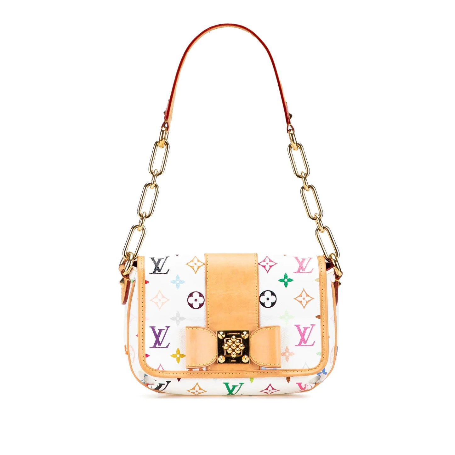 White Louis Vuitton Monogram Multicolore Patti Shoulder Bag
