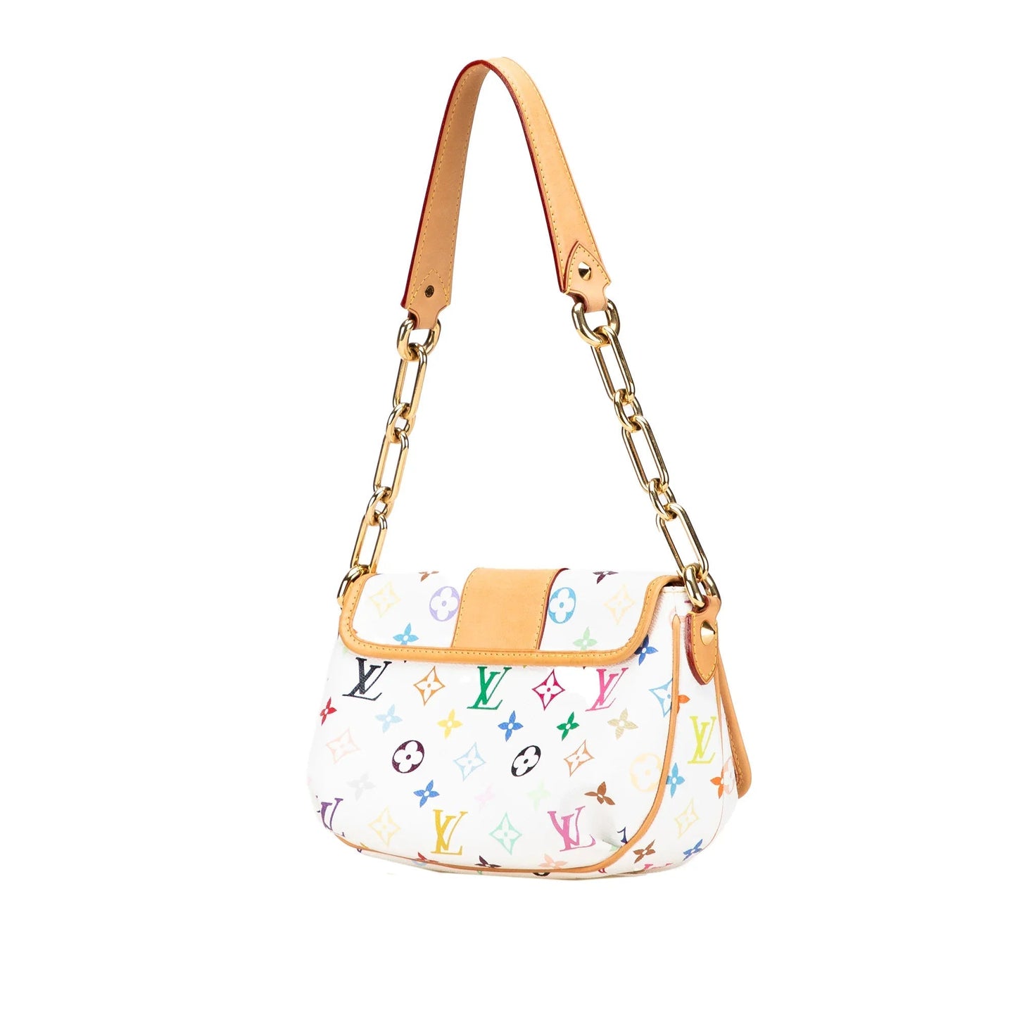 White Louis Vuitton Monogram Multicolore Patti Shoulder Bag