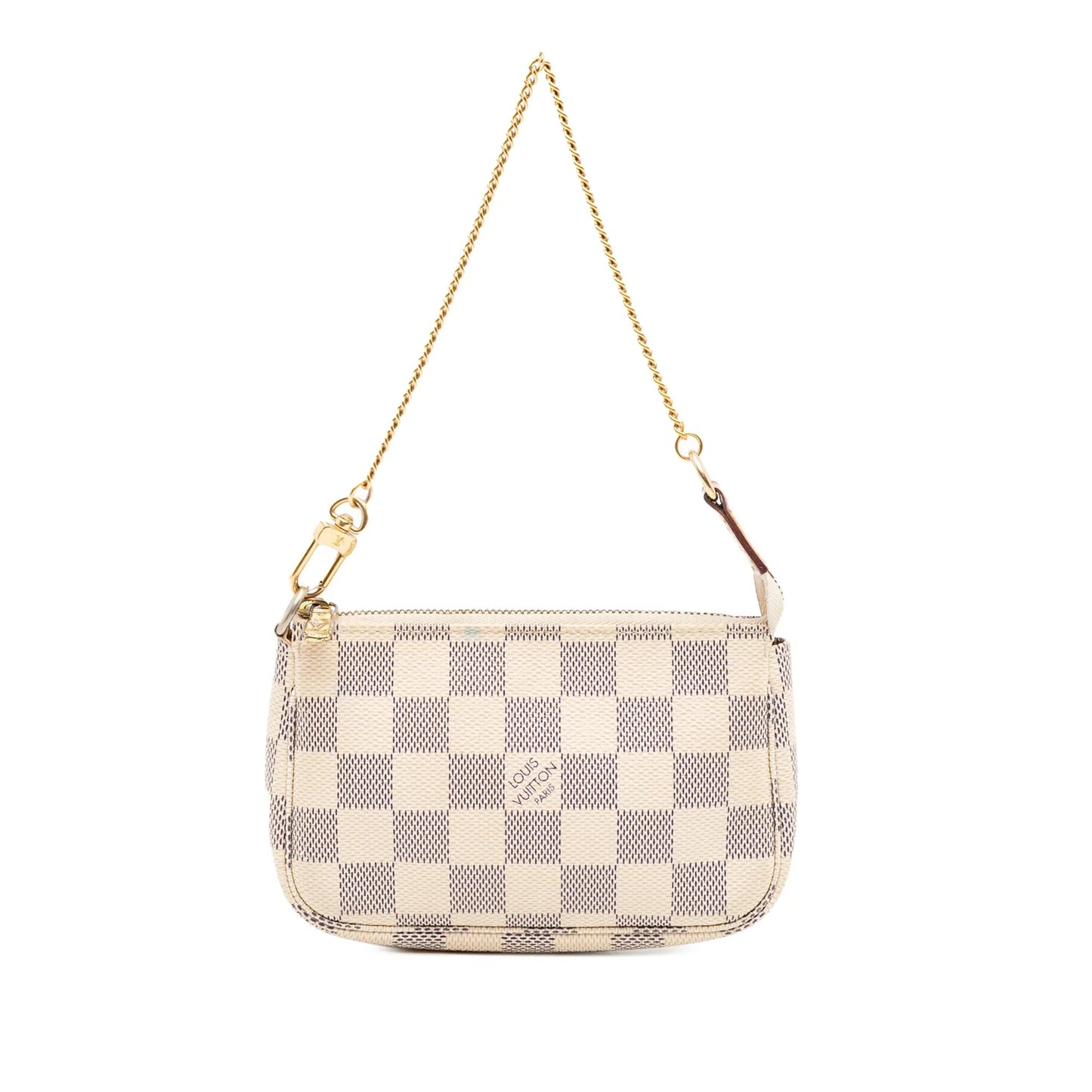 White Louis Vuitton Damier Azur Mini Pochette Accessoires Handbag