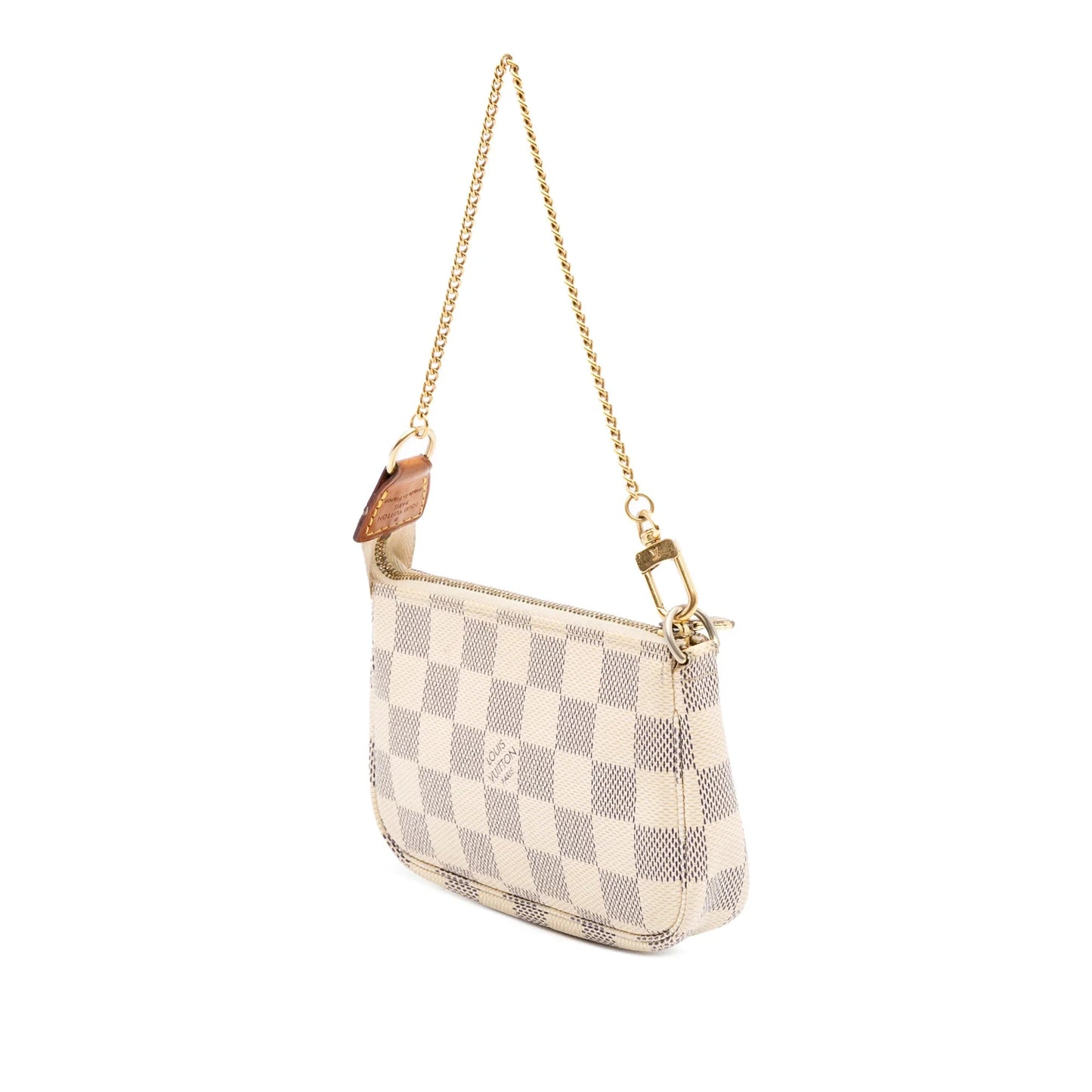 White Louis Vuitton Damier Azur Mini Pochette Accessoires Handbag