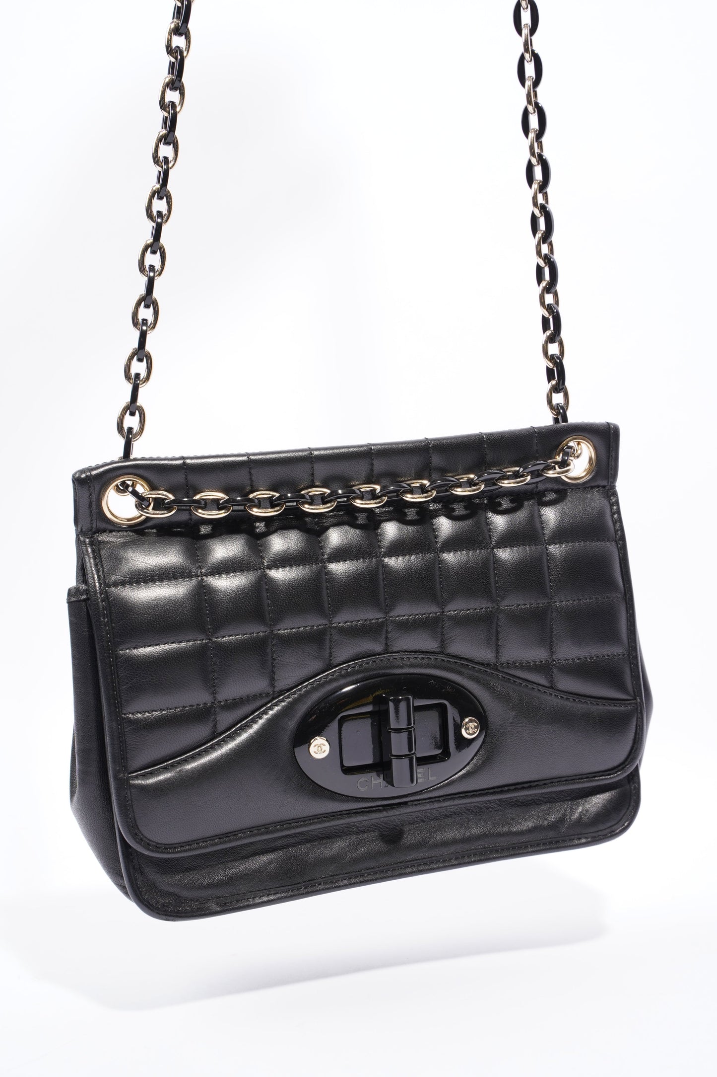 Chanel Chain Flap Black Leather