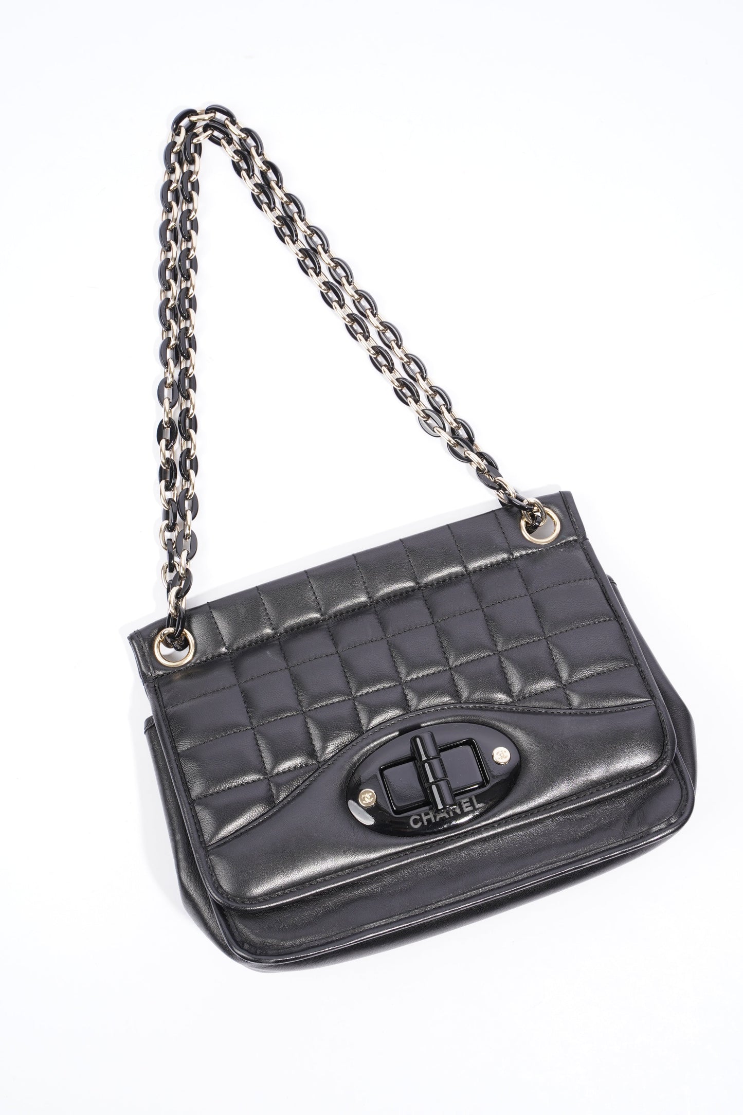 Chanel Chain Flap Black Leather