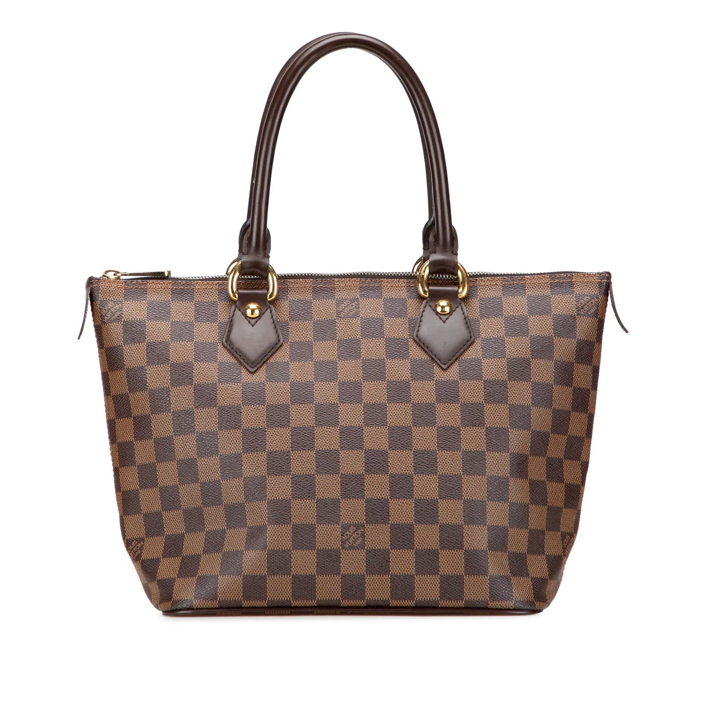 Brown Louis Vuitton Damier Ebene Saleya PM Handbag