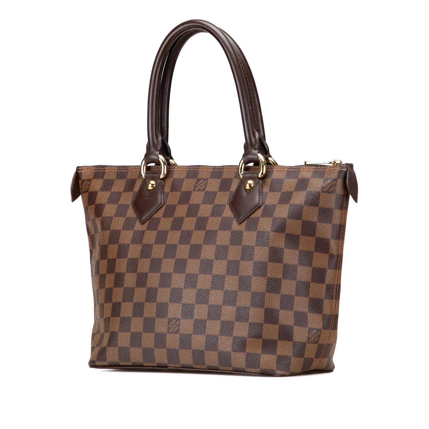 Brown Louis Vuitton Damier Ebene Saleya PM Handbag