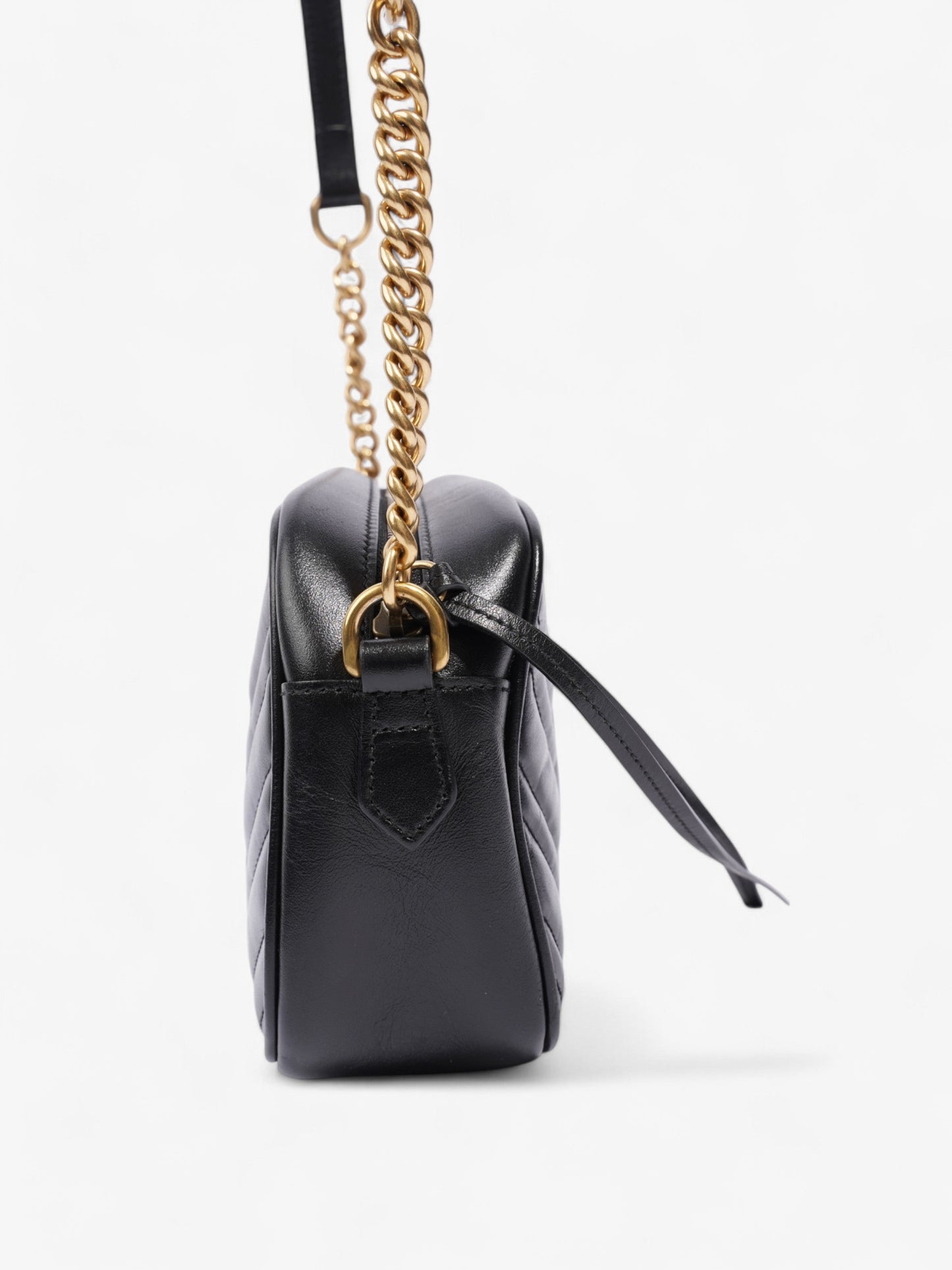 Gucci GG Marmont Black Matelasse Leather Small