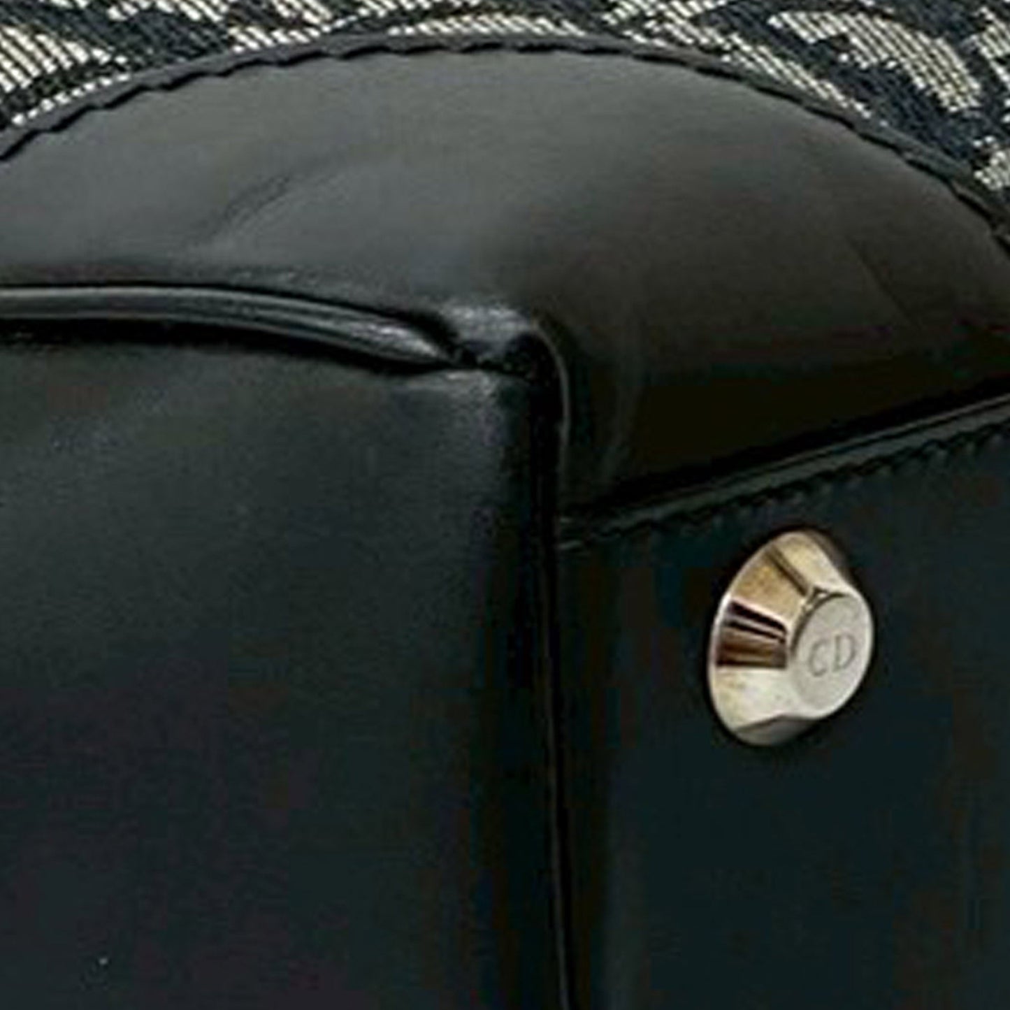 Black Dior Diorissimo Trotter Canvas Zip Tote