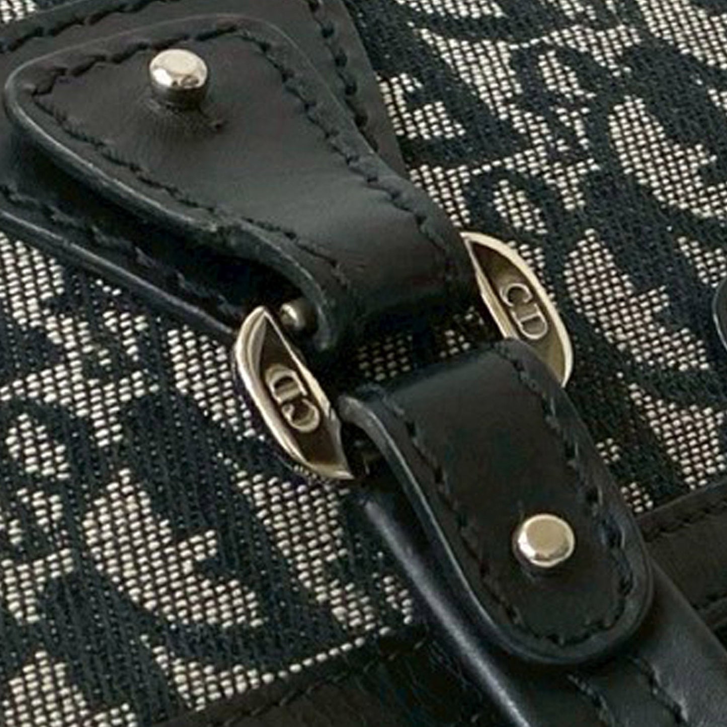 Black Dior Diorissimo Trotter Canvas Zip Tote