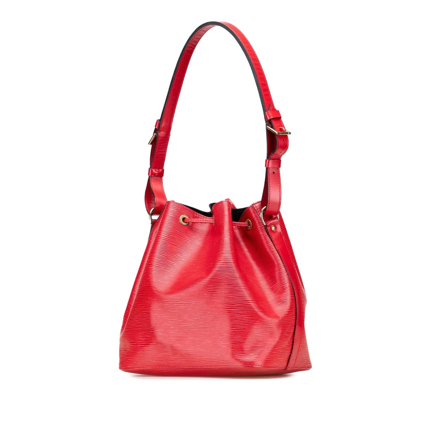 Red Louis Vuitton Epi Petit Noe Bucket Bag