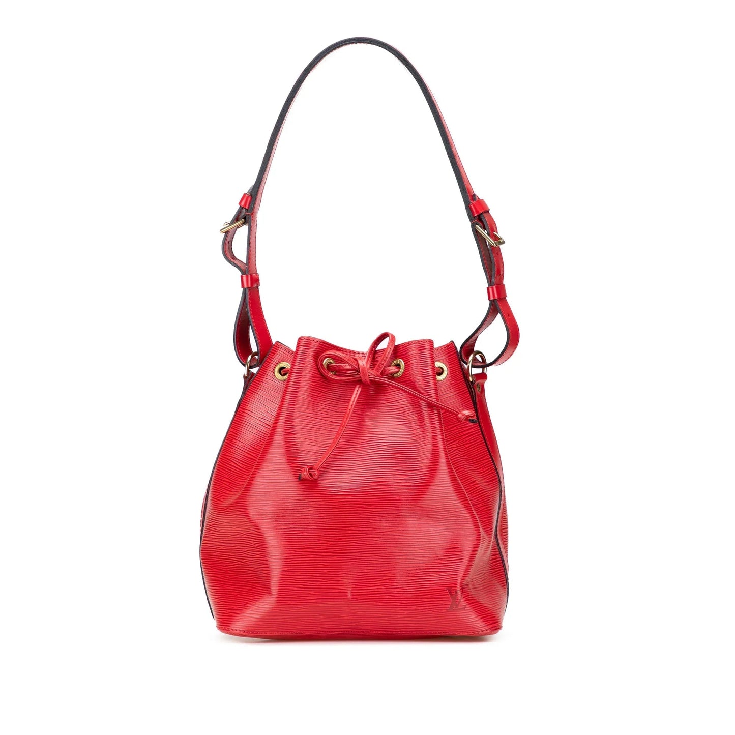 Red Louis Vuitton Epi Petit Noe Bucket Bag