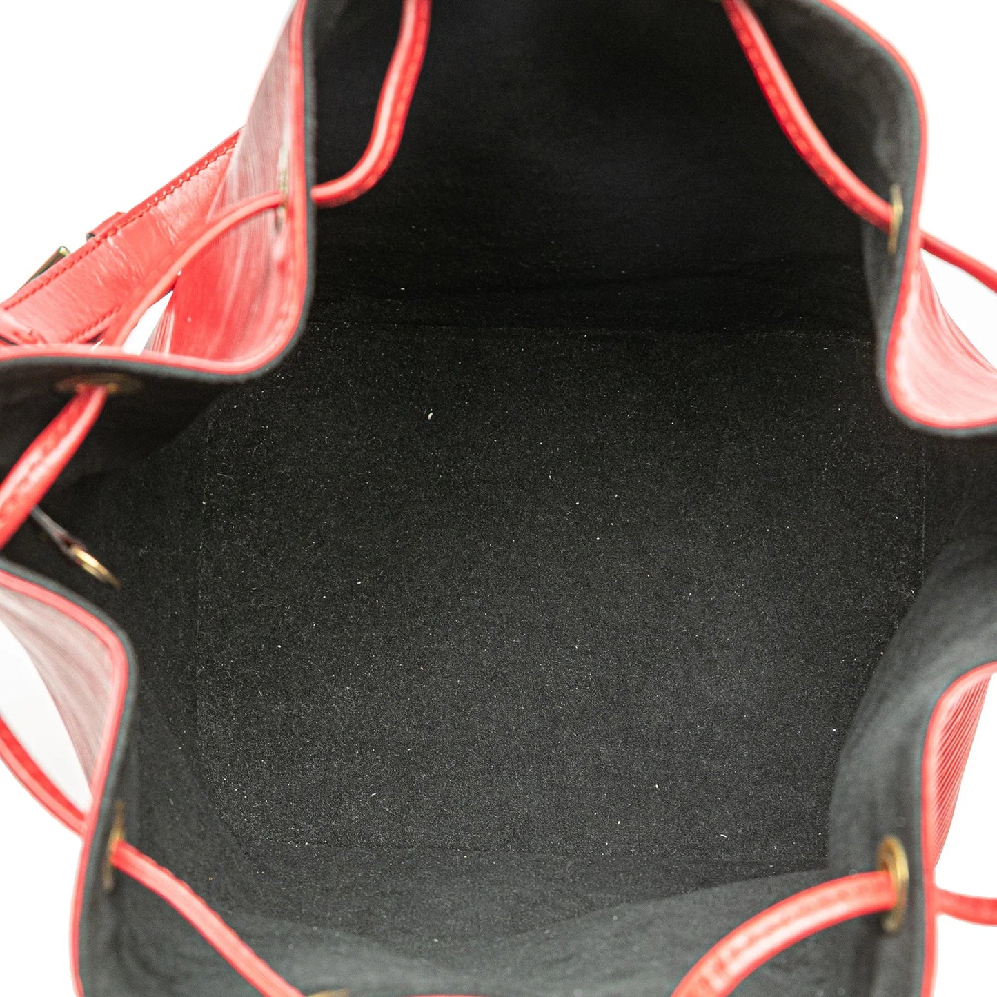 Red Louis Vuitton Epi Petit Noe Bucket Bag