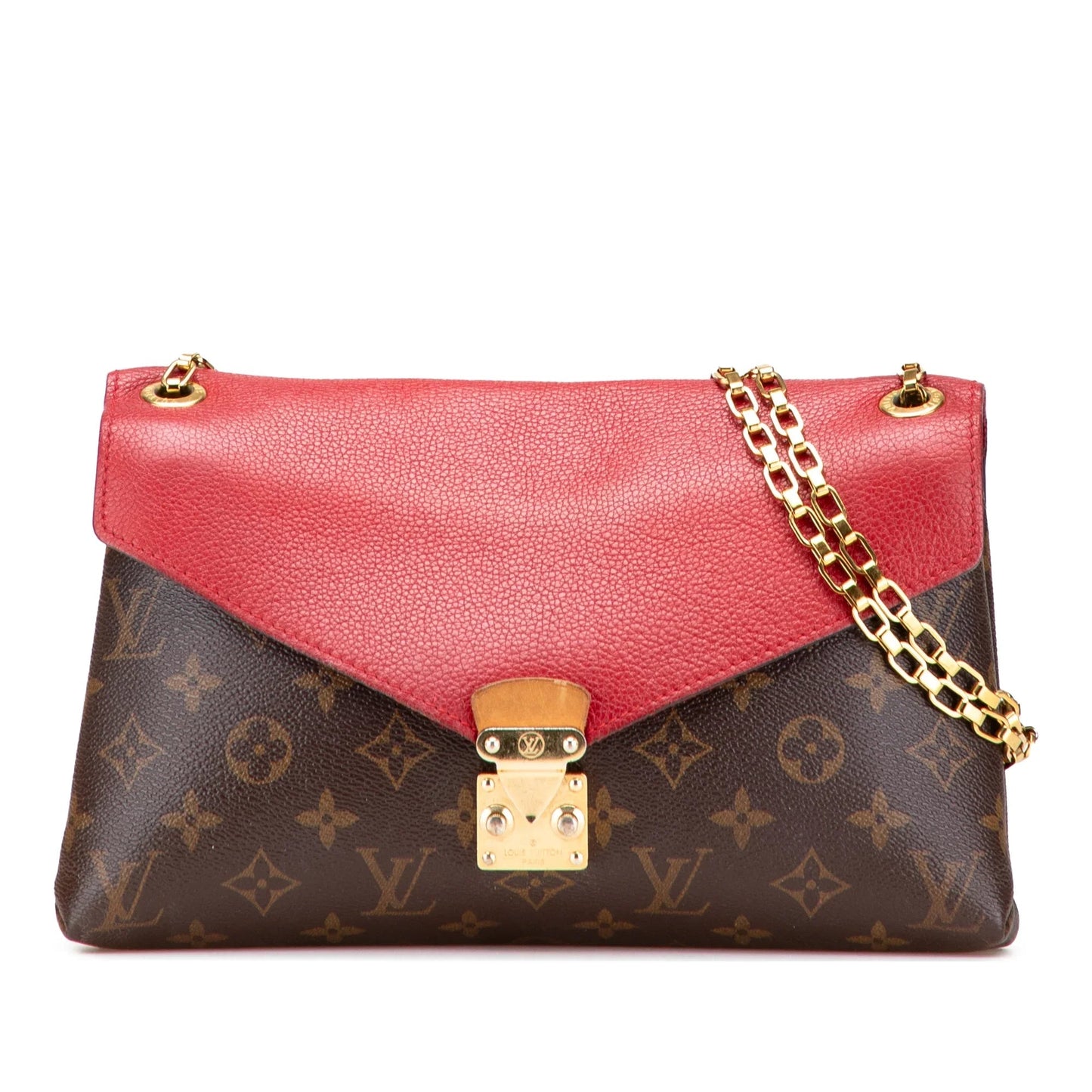 Brown Louis Vuitton Monogram Pallas Chain Shoulder Bag