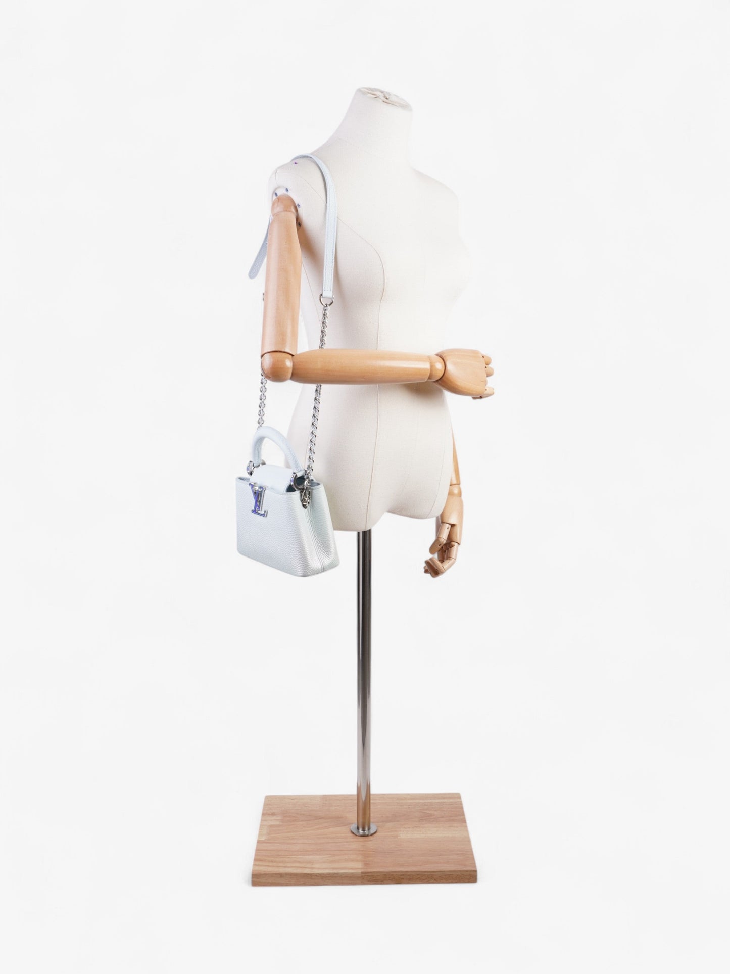 Louis Vuitton Capucines Baby Blue Taurillon Leather Mini