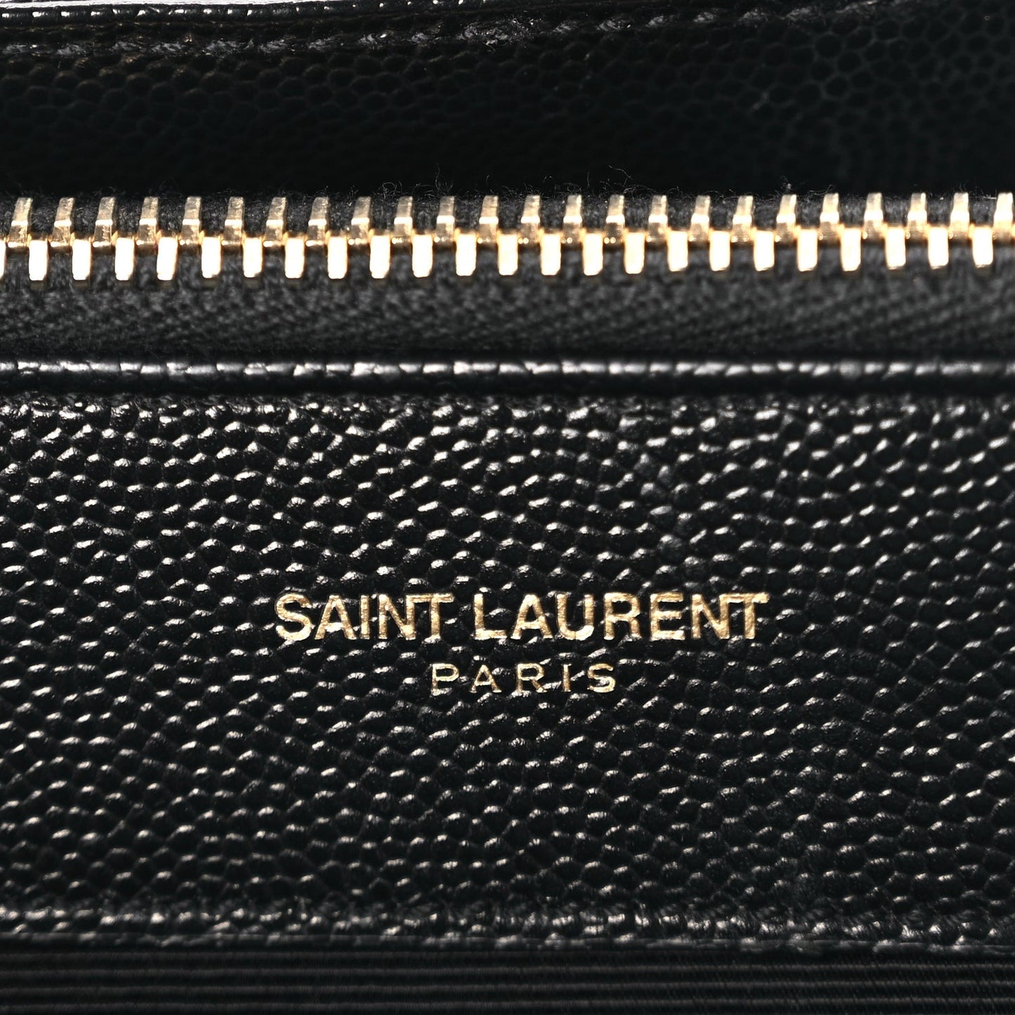 Saint Laurent Grain De Poudre Matelasse Chevron Monogram Shopping Bag Black