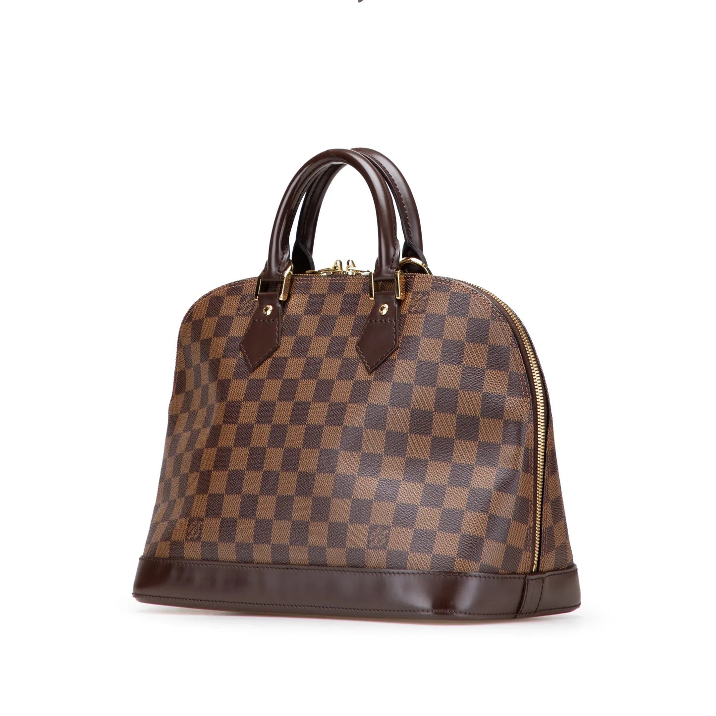 Brown Louis Vuitton Damier Ebene Alma PM Handbag