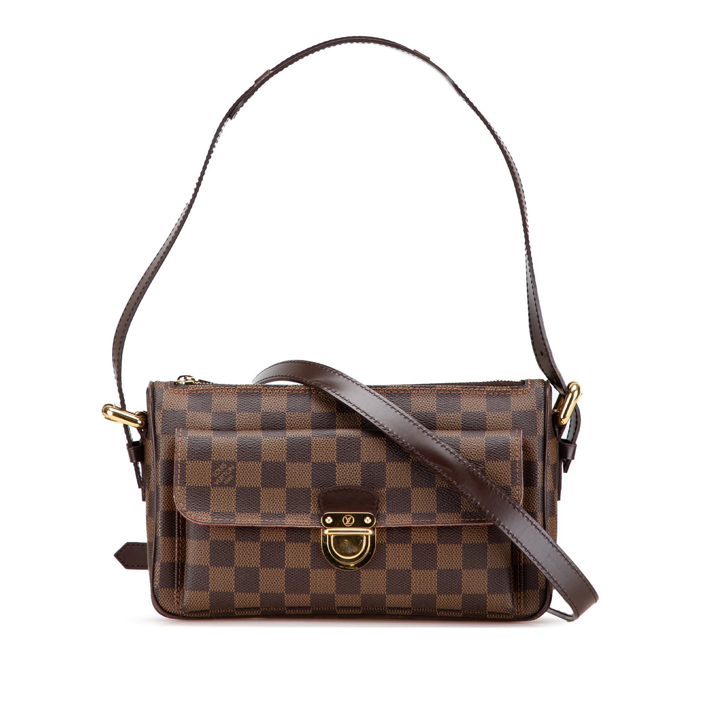 Brown Louis Vuitton Damier Ebene Ravello GM Satchel