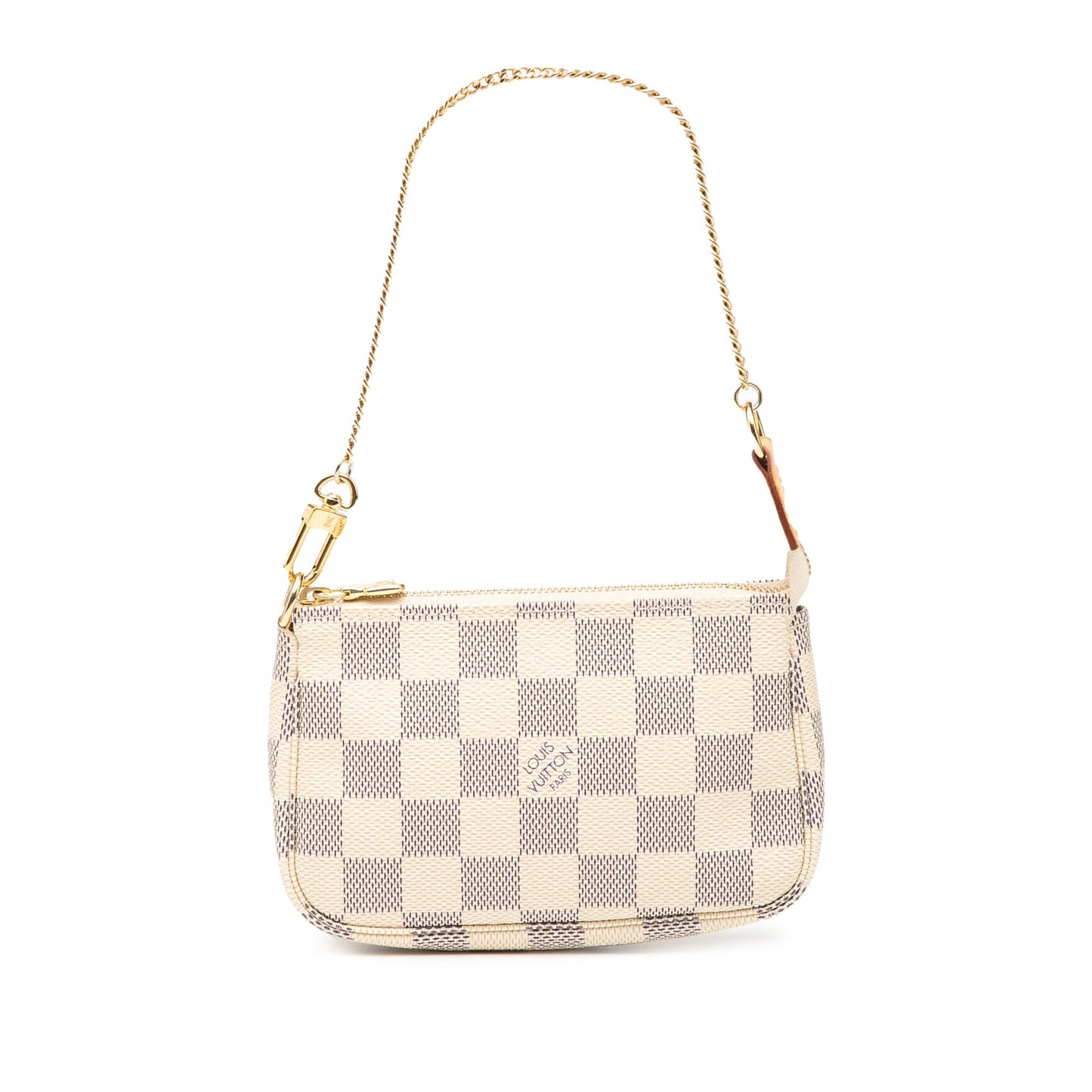 White Louis Vuitton Damier Azur Mini Pochette Accessoires Handbag
