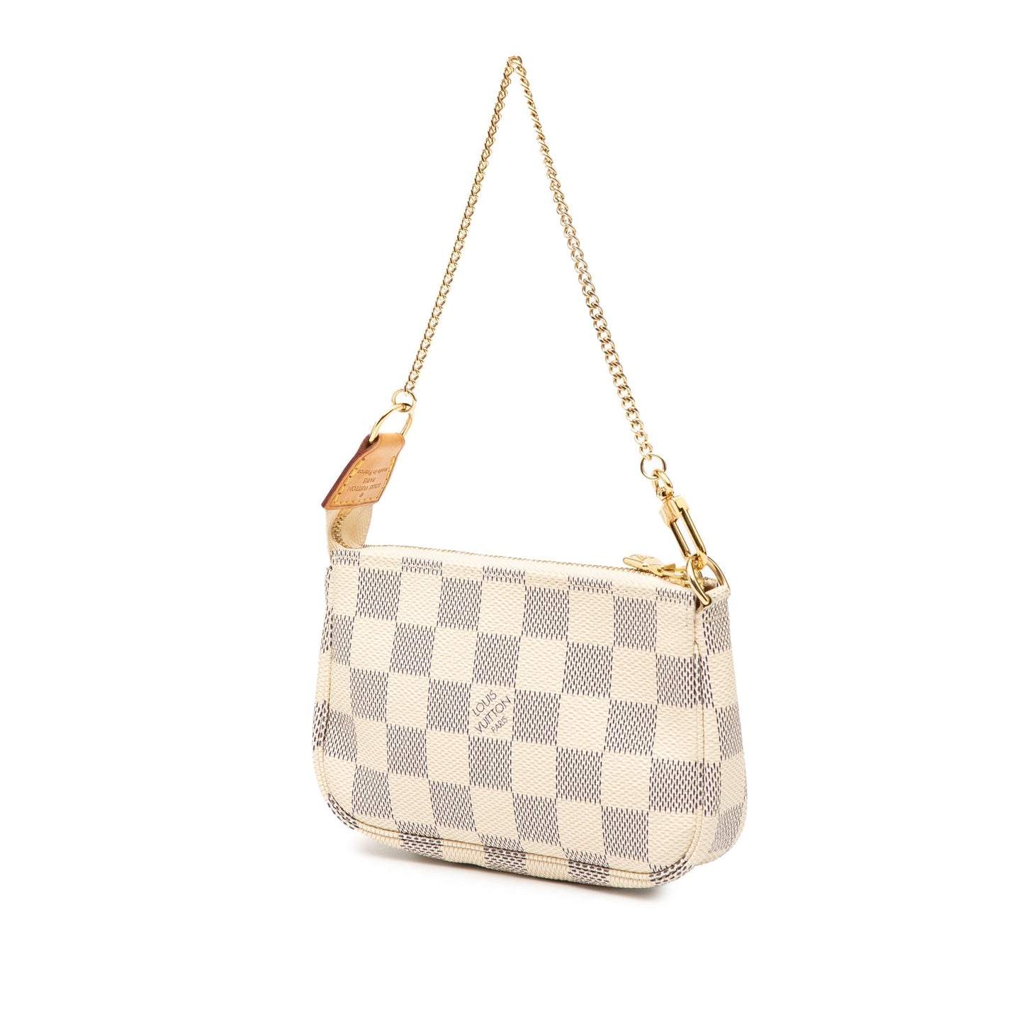 White Louis Vuitton Damier Azur Mini Pochette Accessoires Handbag