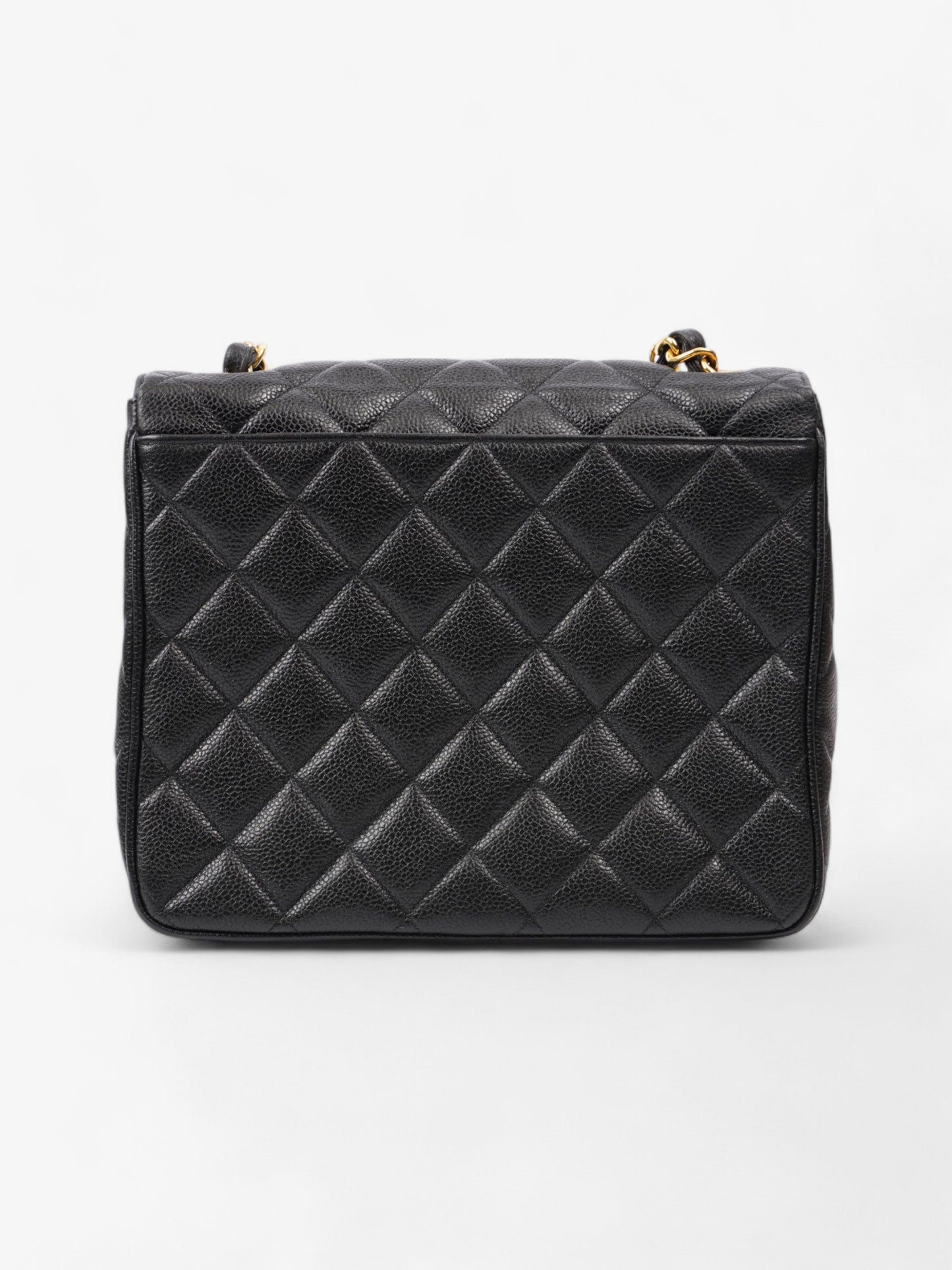 Chanel Square CC Flap Black Caviar Leather Large