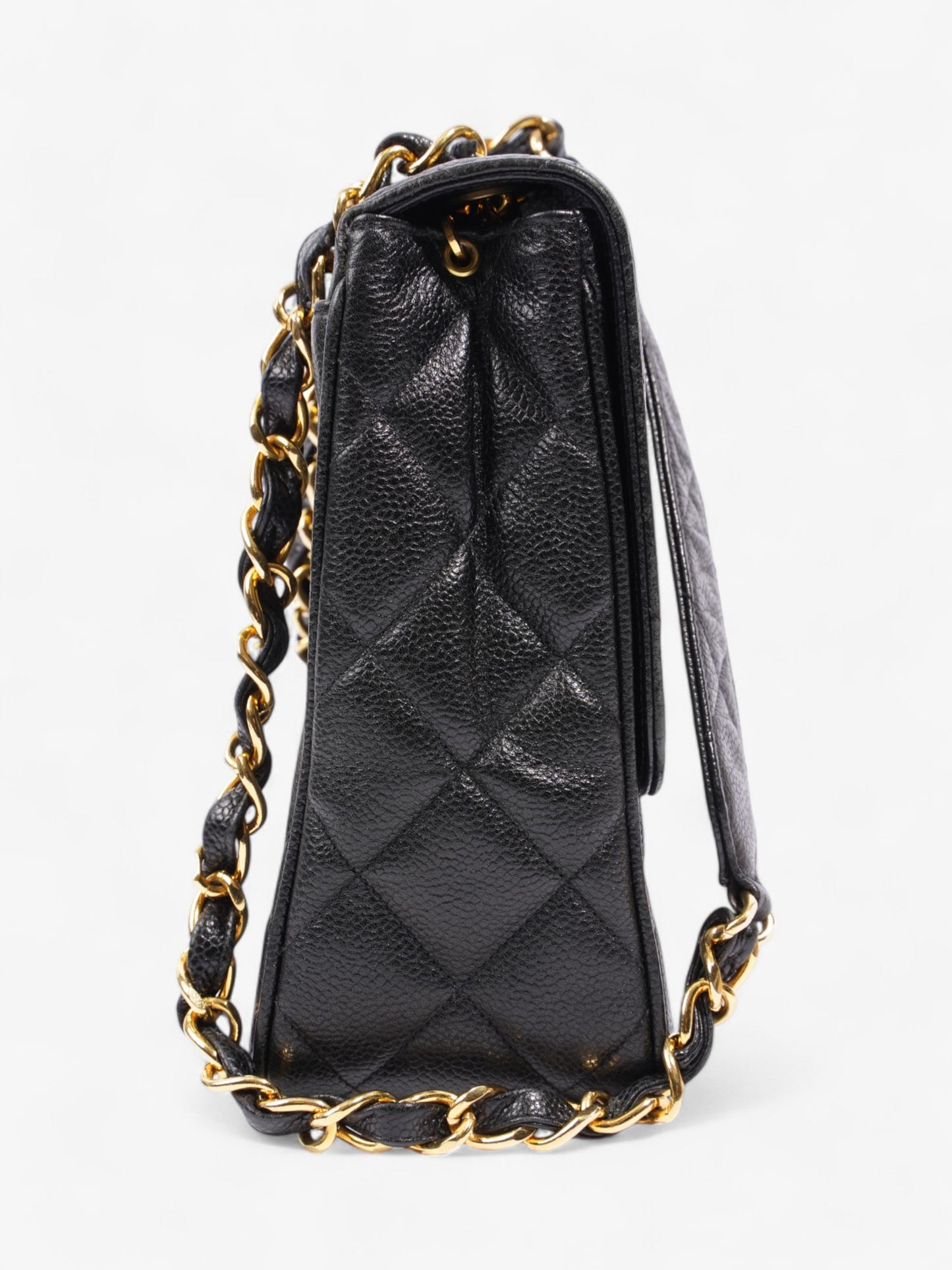 Chanel Square CC Flap Black Caviar Leather Large