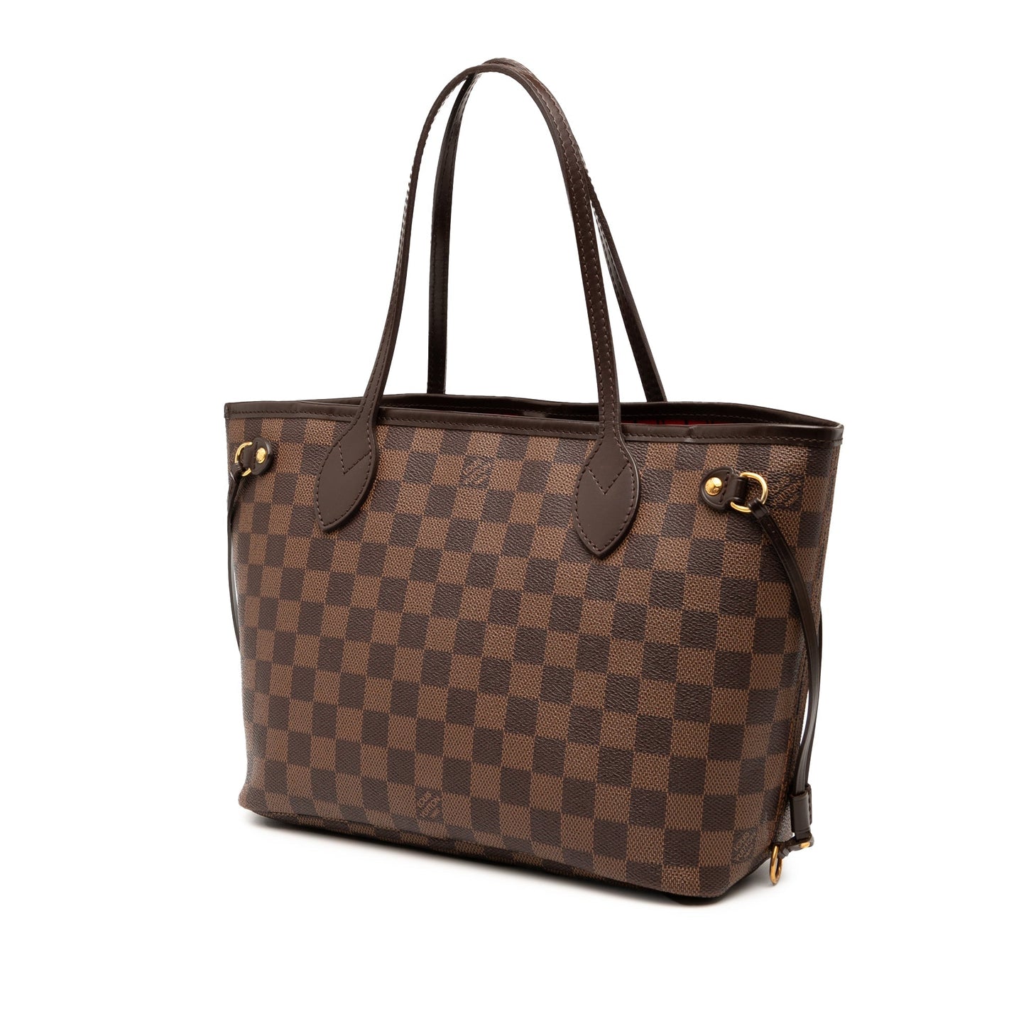 Brown Louis Vuitton Damier Ebene Neverfull PM Tote Bag